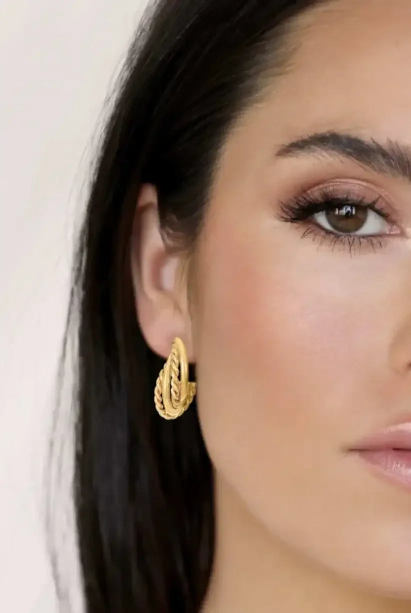 Twists and Turns Hoop Earrings