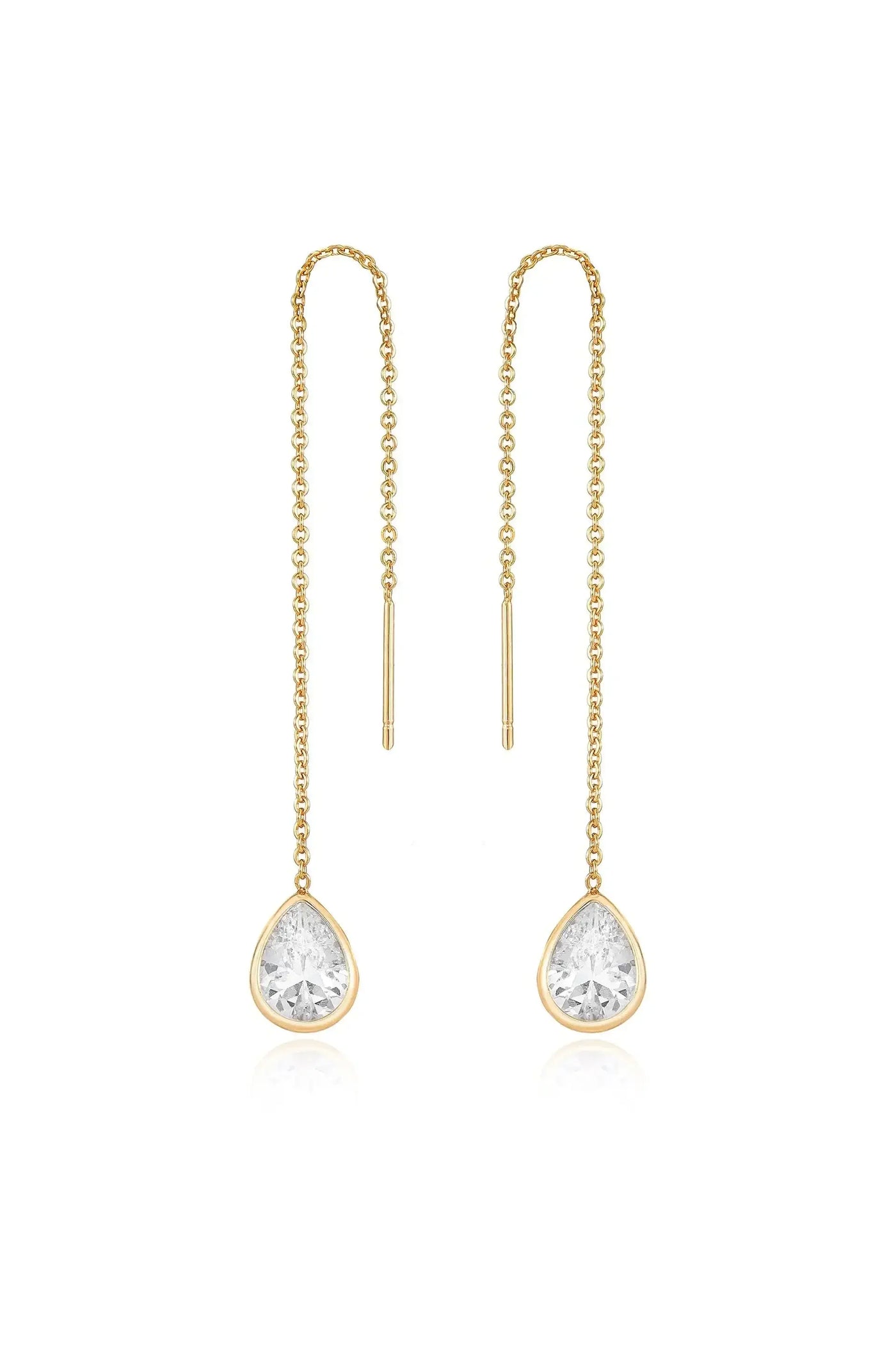 Barely There Chain and Crystal Dangle Earrings