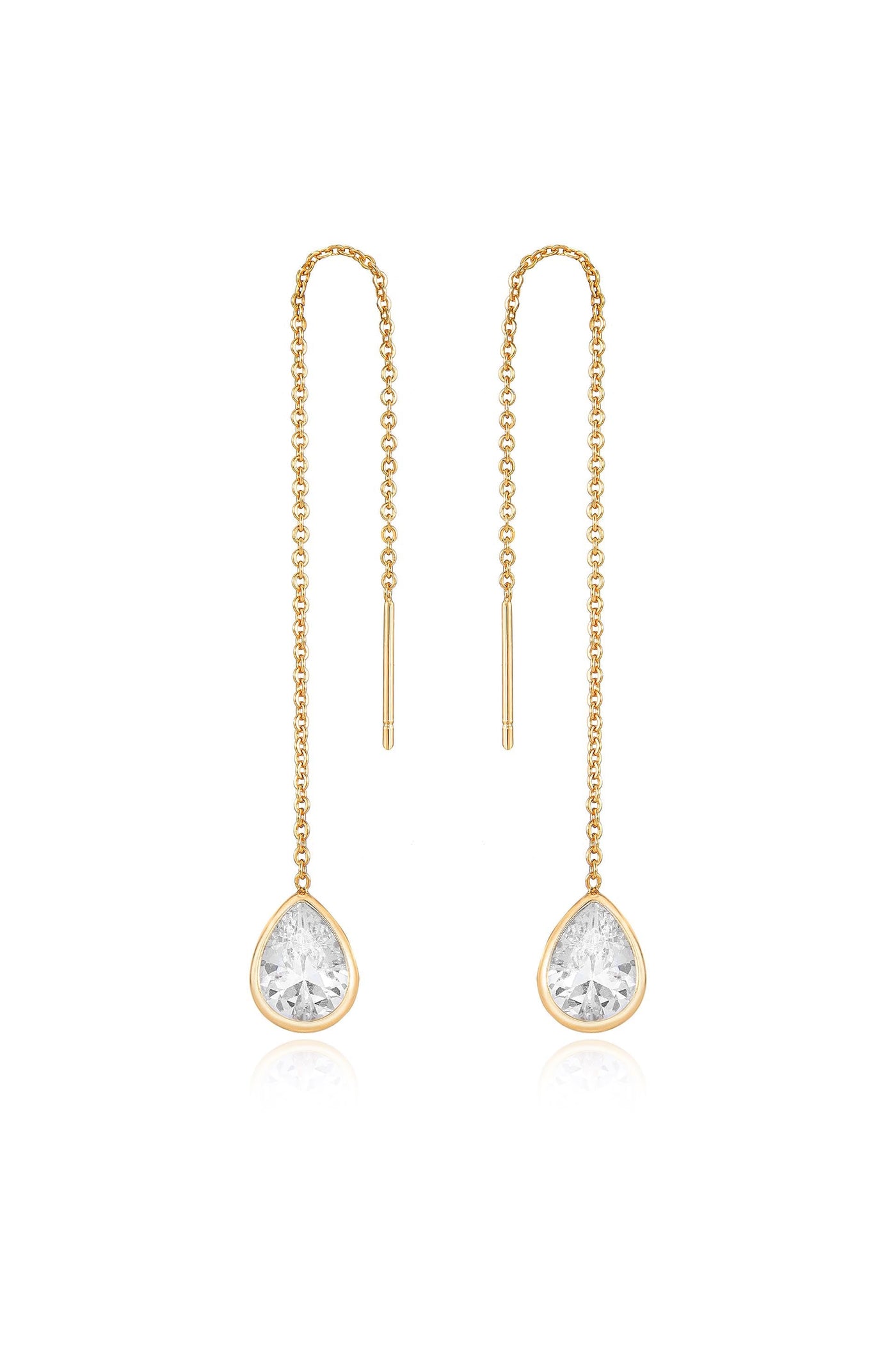 Barely There Chain and Crystal Dangle Earrings