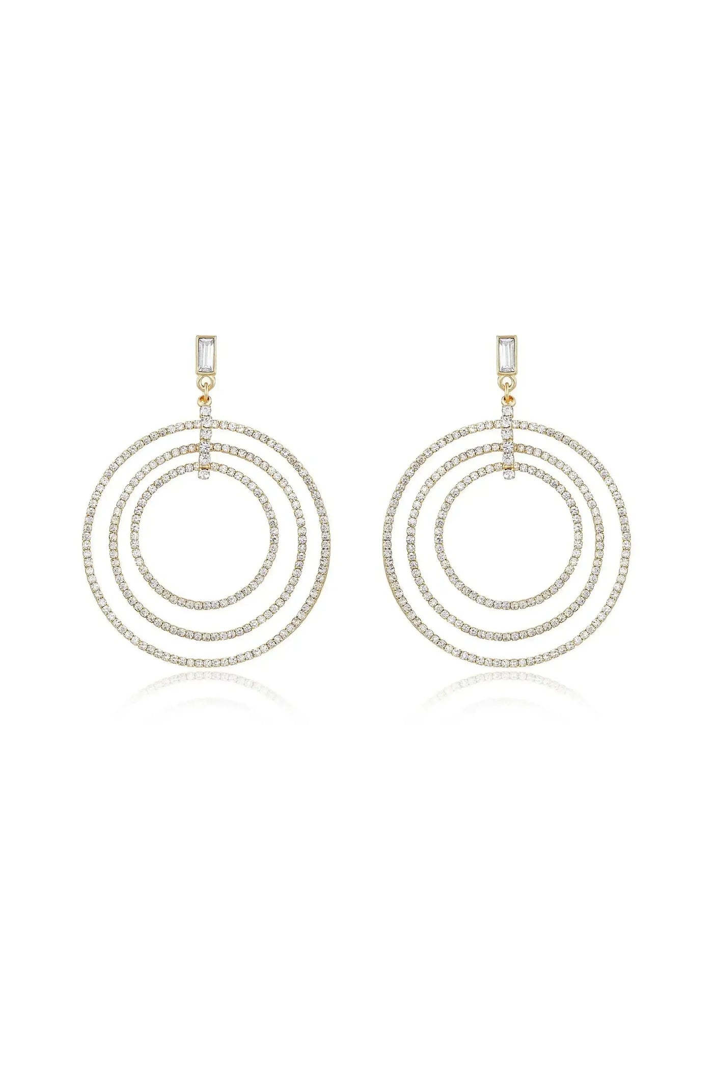Disco Crystal Ring Earrings
