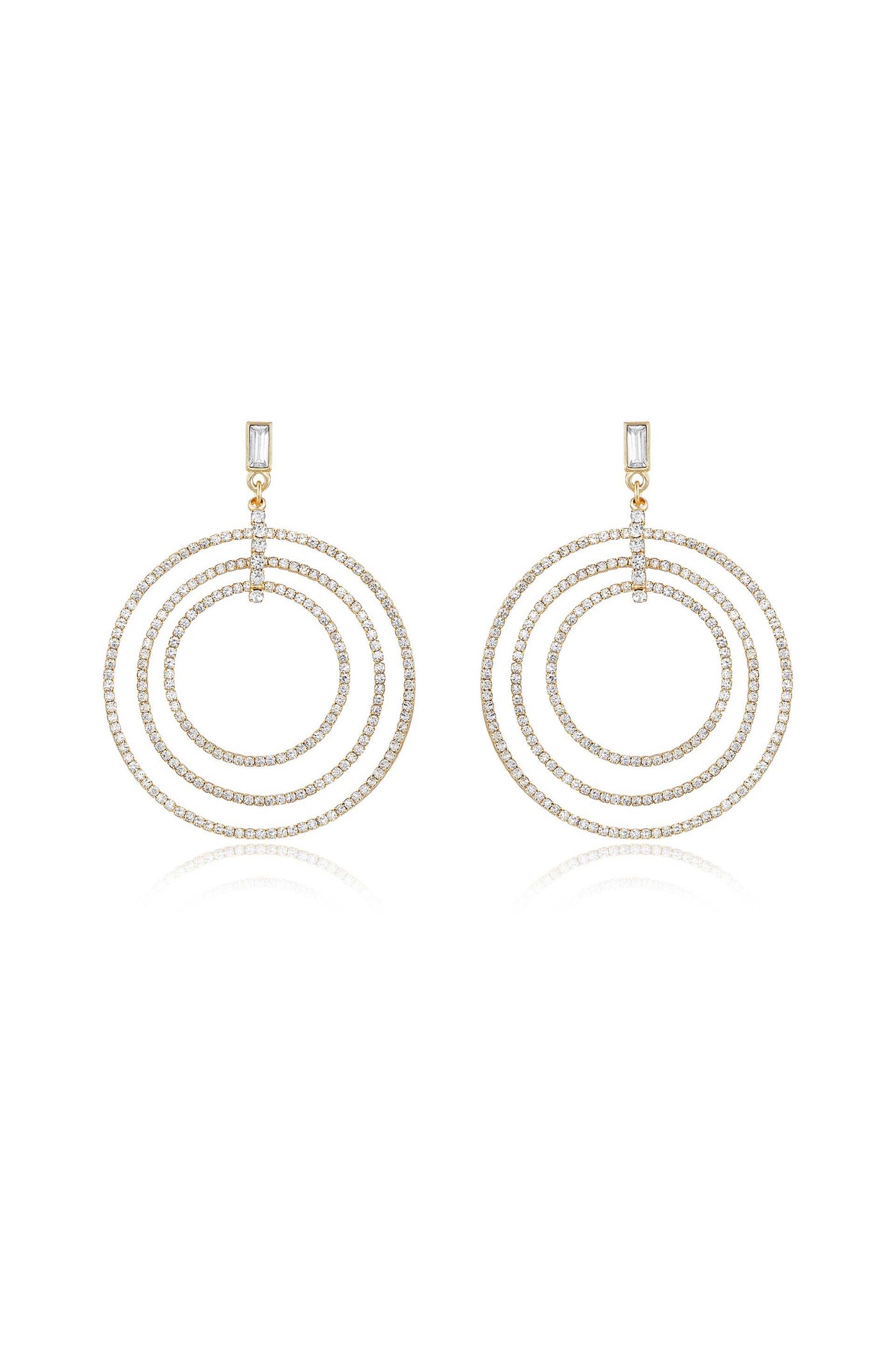 Disco Crystal Ring Earrings