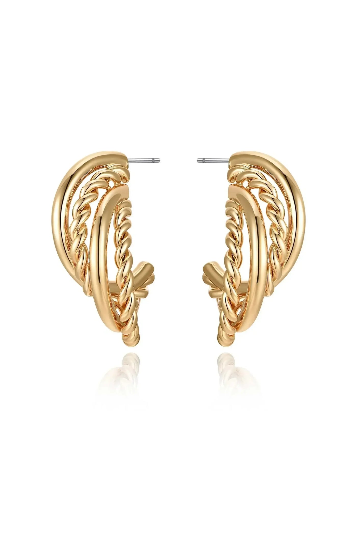 Twists and Turns Hoop Earrings