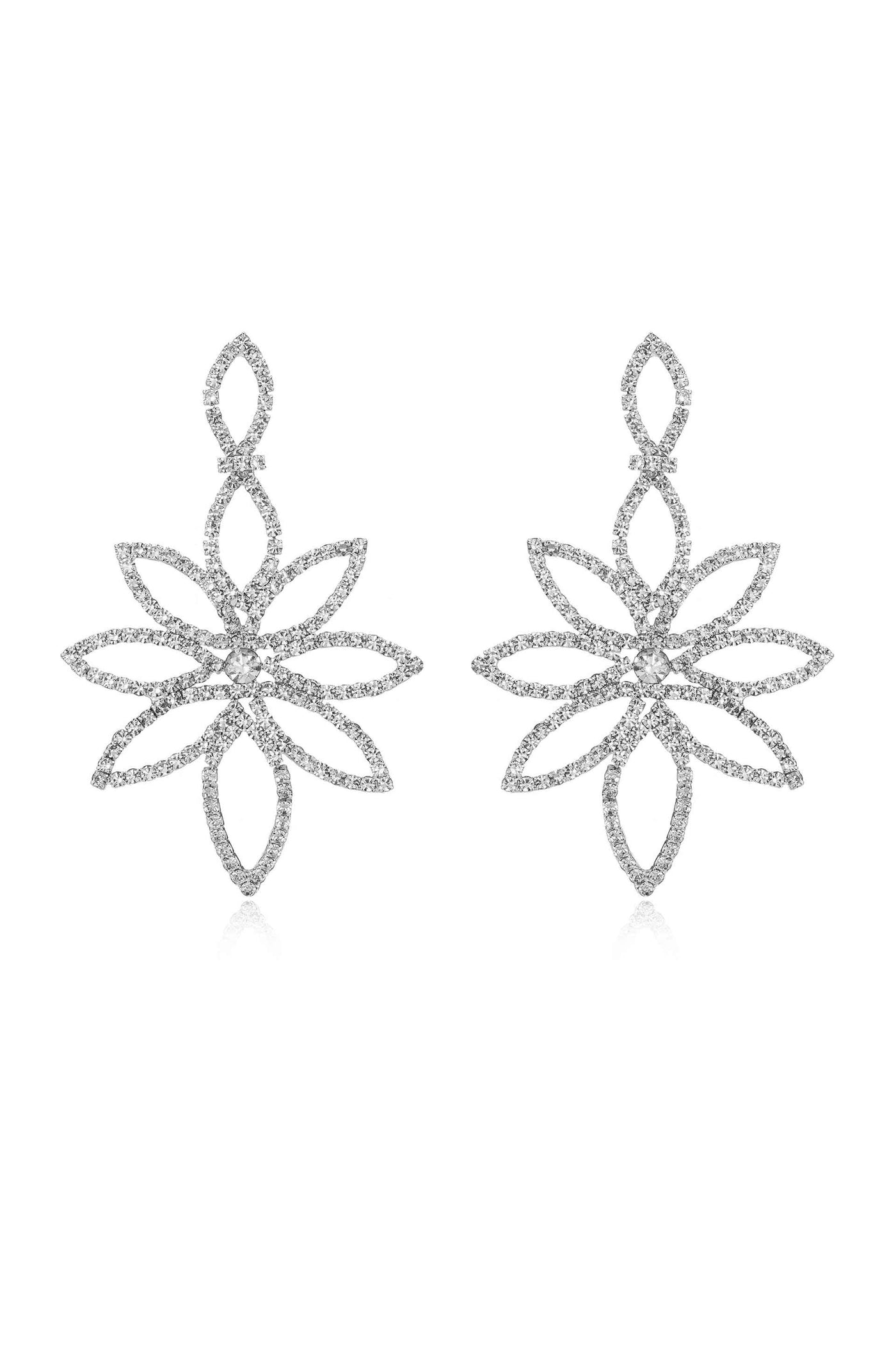 Crystal Bouquet Statement Earrings
