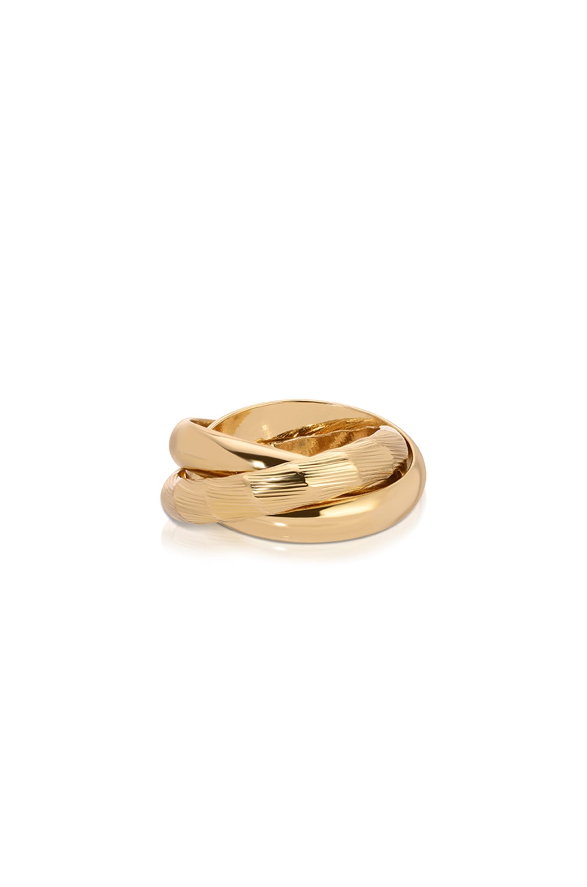Don't Get It Twisted Ring in 18k Gold Plated, product view | Lady Black Tie
