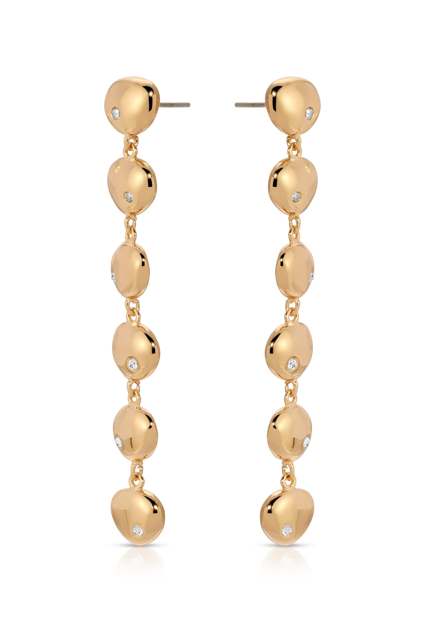 Polished Pebble Linear Dangle Earrings