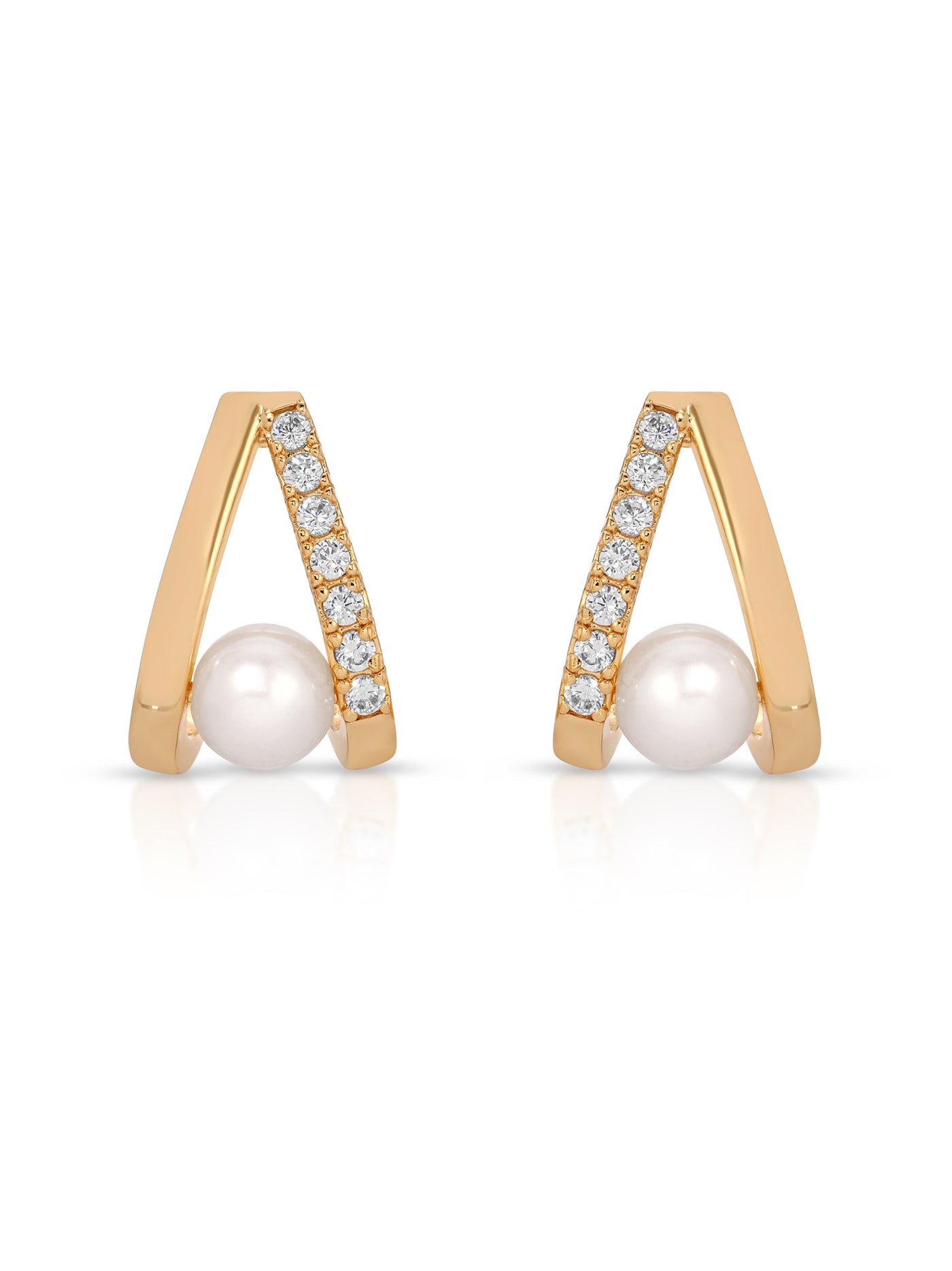 Pavé and Pearl Earrings