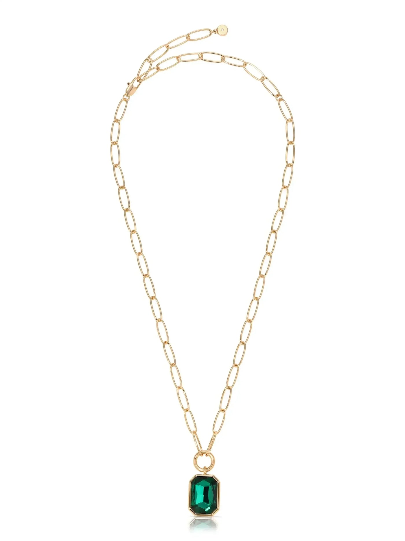 Deco Crystal Pendant Necklace