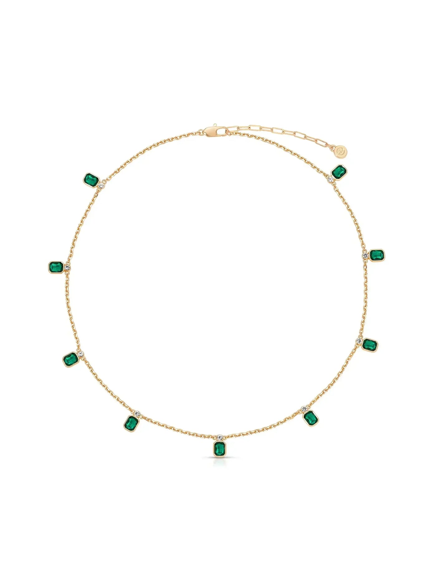 Deco Crystal Charm Necklace