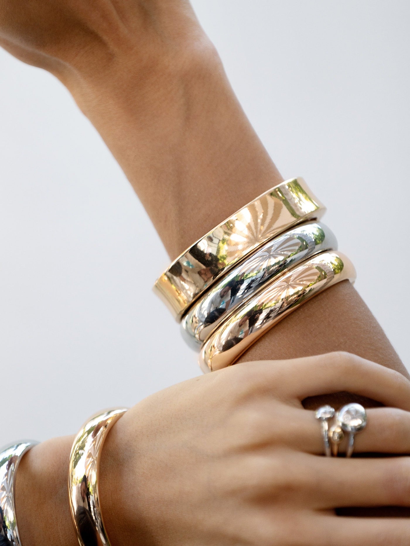 Squared Shine Bangle Bracelet