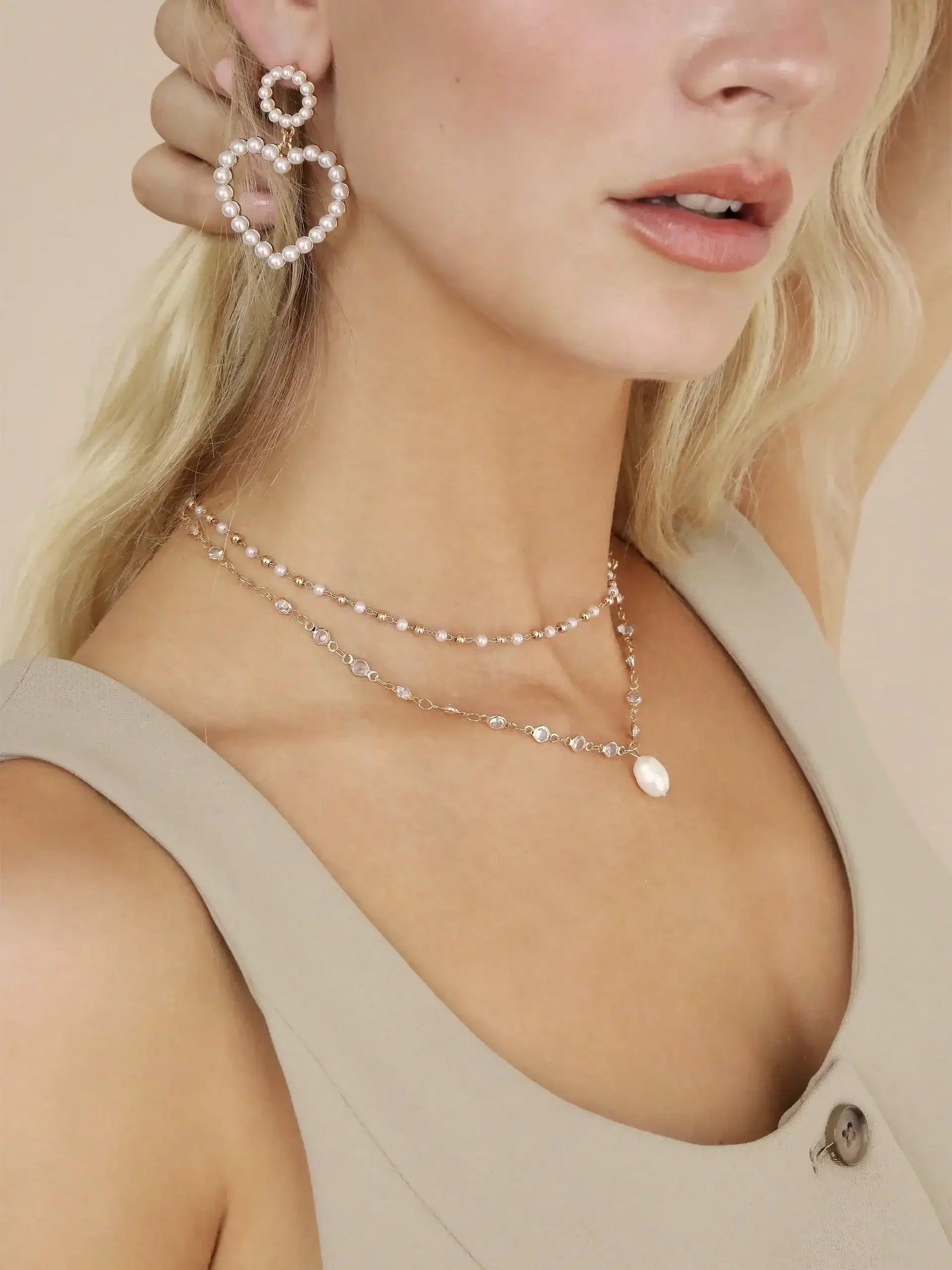 Loving Pearl Heart & Earrings