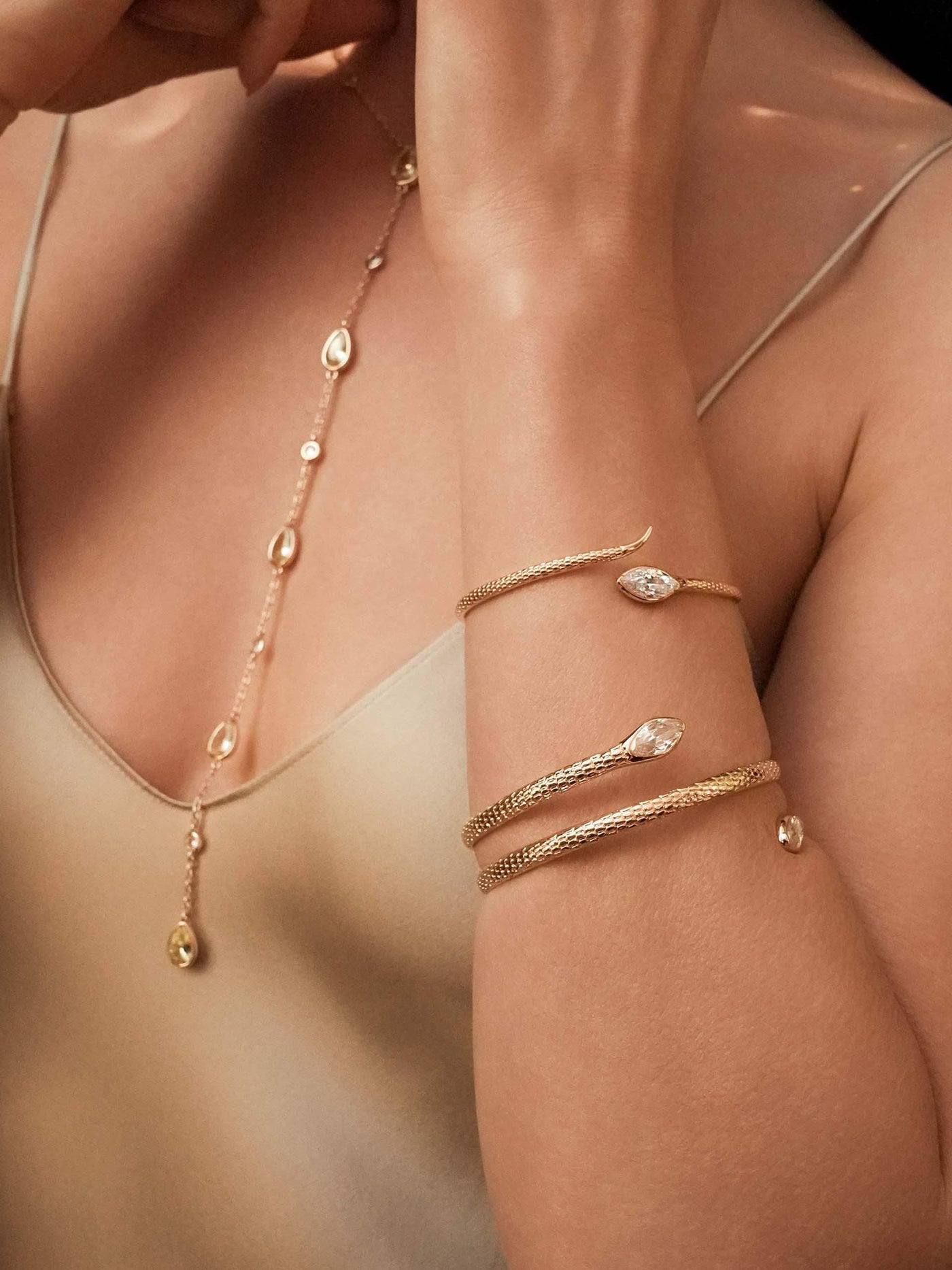 Marquise Crystal Cuff