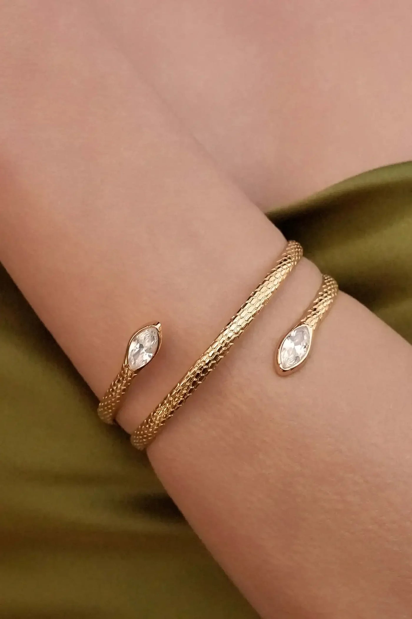 Marquise Coiled Bangle