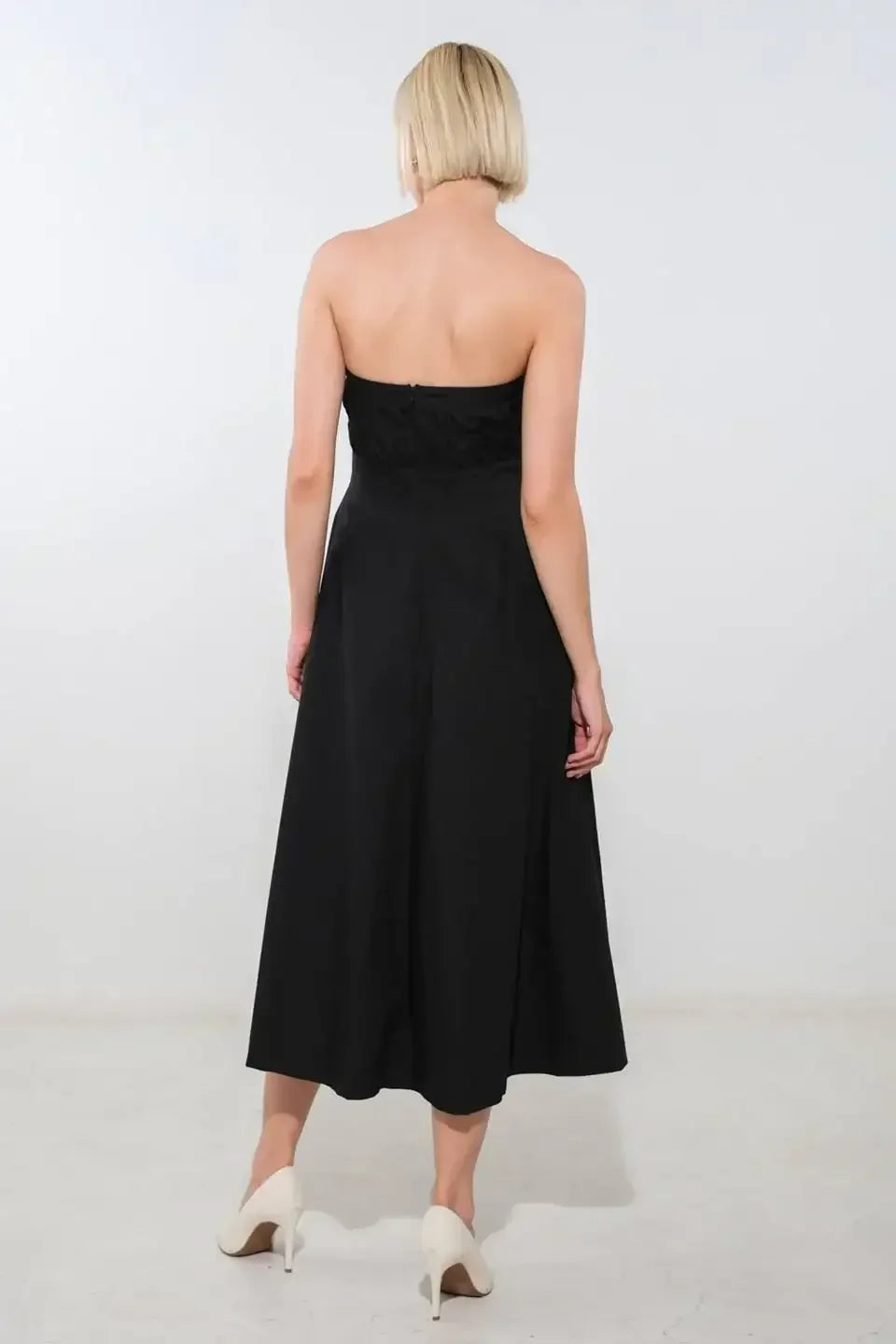MYSTIC MIDI DRESS - STRAPLESS COTTON DRESS