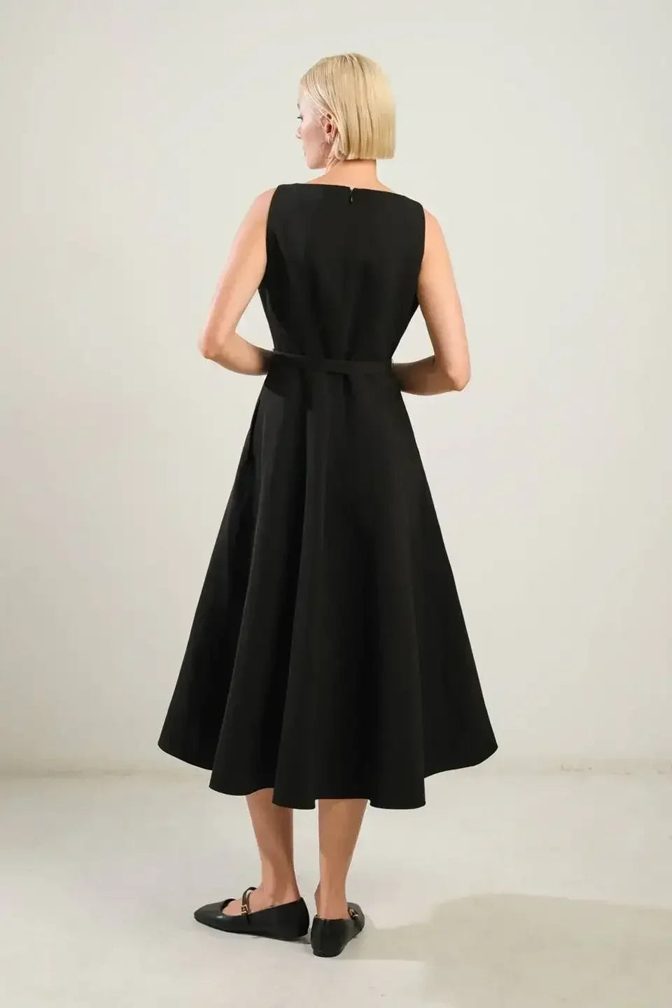 SUNDAY STROLL BOAT NECK MIDI DRESS