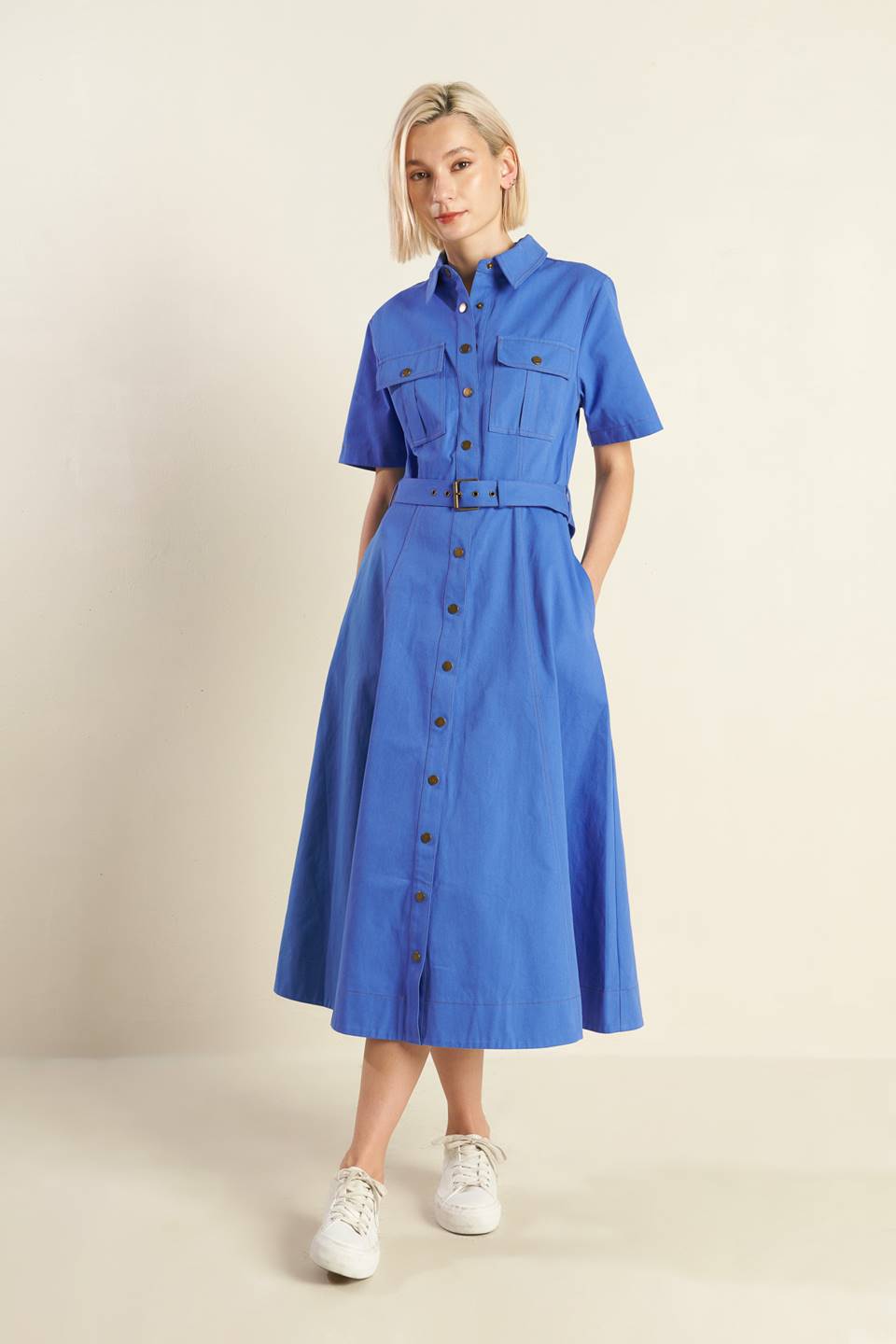 Lady Black Tie - The Essential Shirt Dress - Blue - Size L Lady Black Tie - The Essential Shirt Dress - Blue - Size L