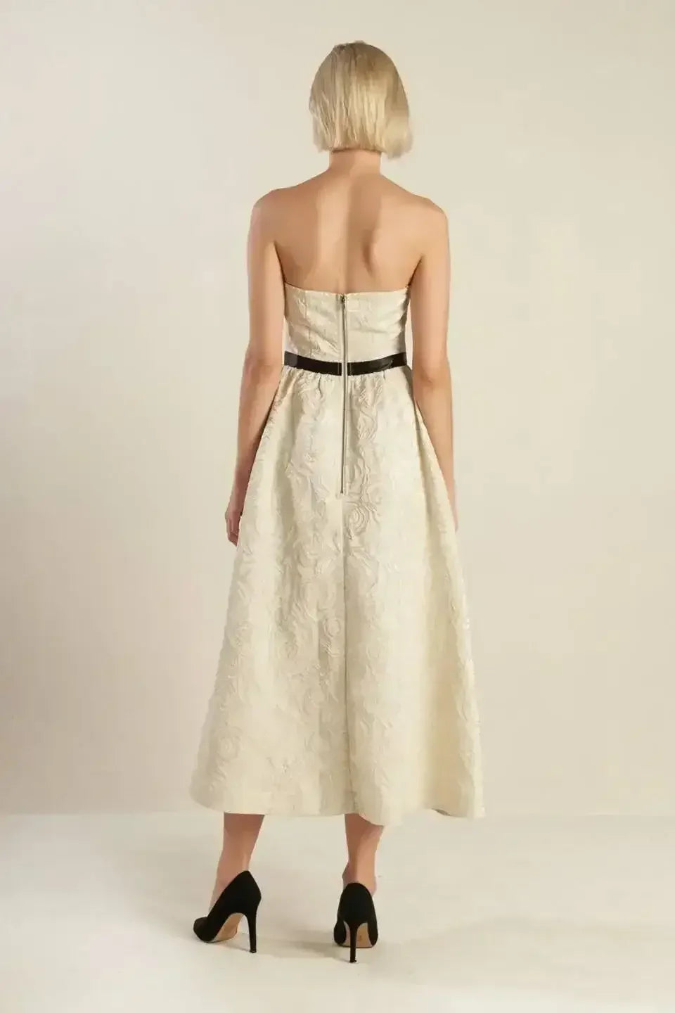 GET WHAT YOU NEED CHAMPAGNE MIDI DRESS - FINAL SALE