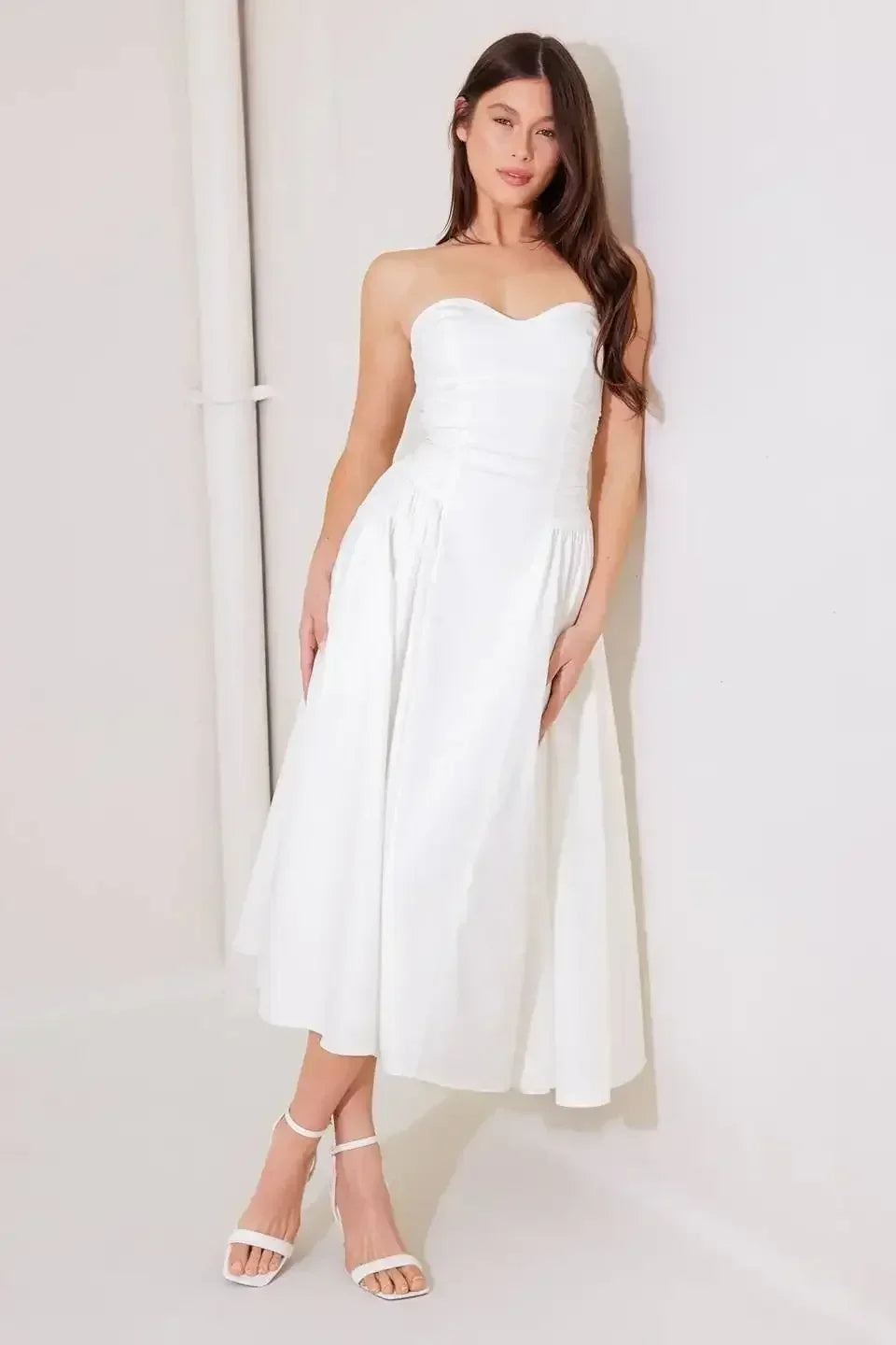 GORGEOUS REPUTATION WOVEN MIDI DRESS - FINAL SALE