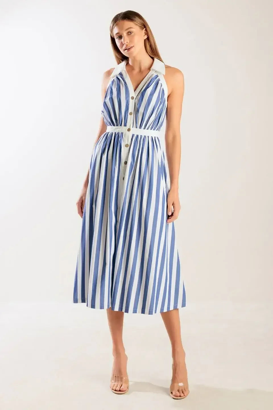WAIT FOR IT WOVEN MIDI DRESS