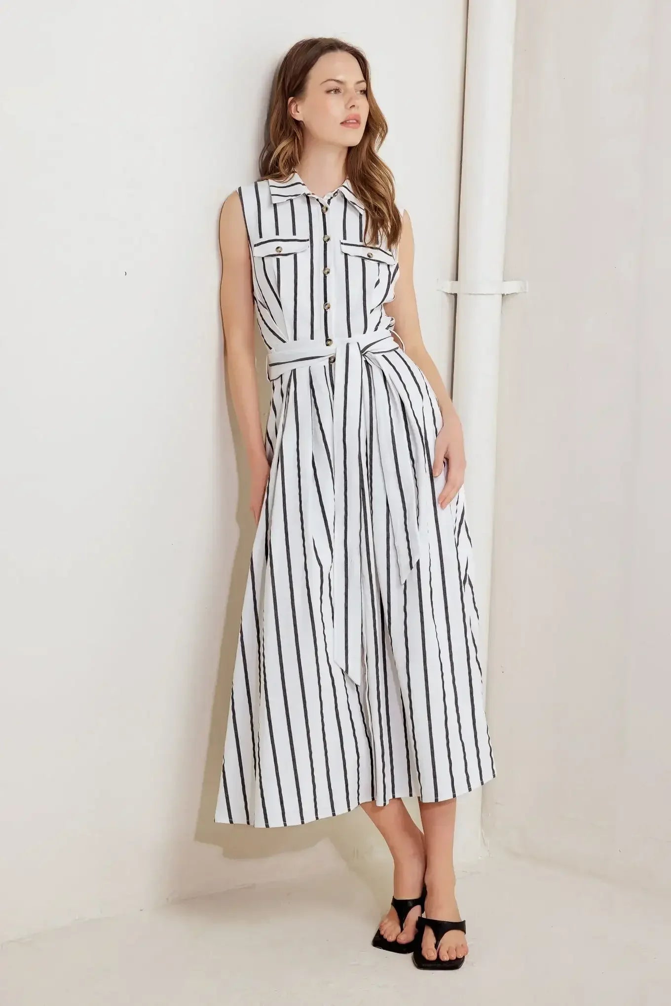 LEXINGTON STRIPE MIDI DRESS