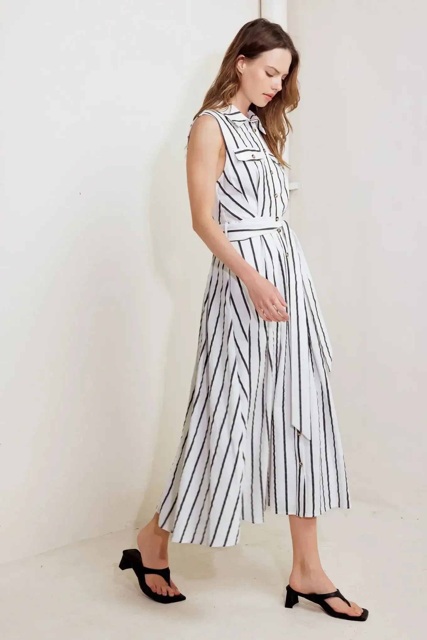 LEXINGTON STRIPE MIDI DRESS