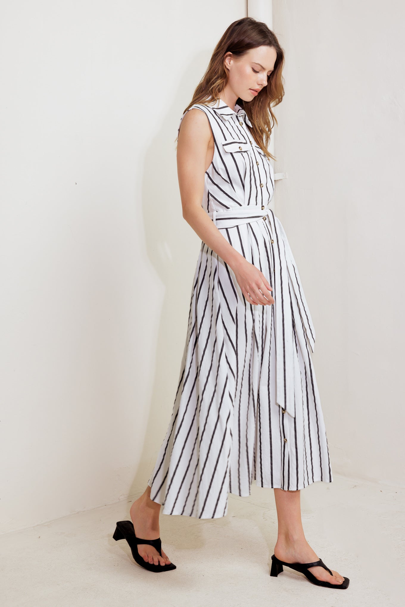 LEXINGTON STRIPE MIDI DRESS
