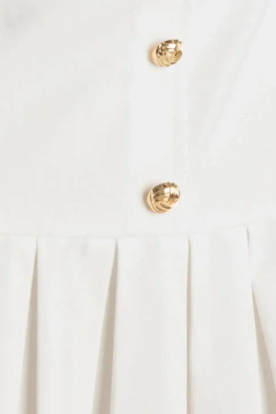 NO COMPARISONS PLEATED SKIRT MINI DRESS - WHITE