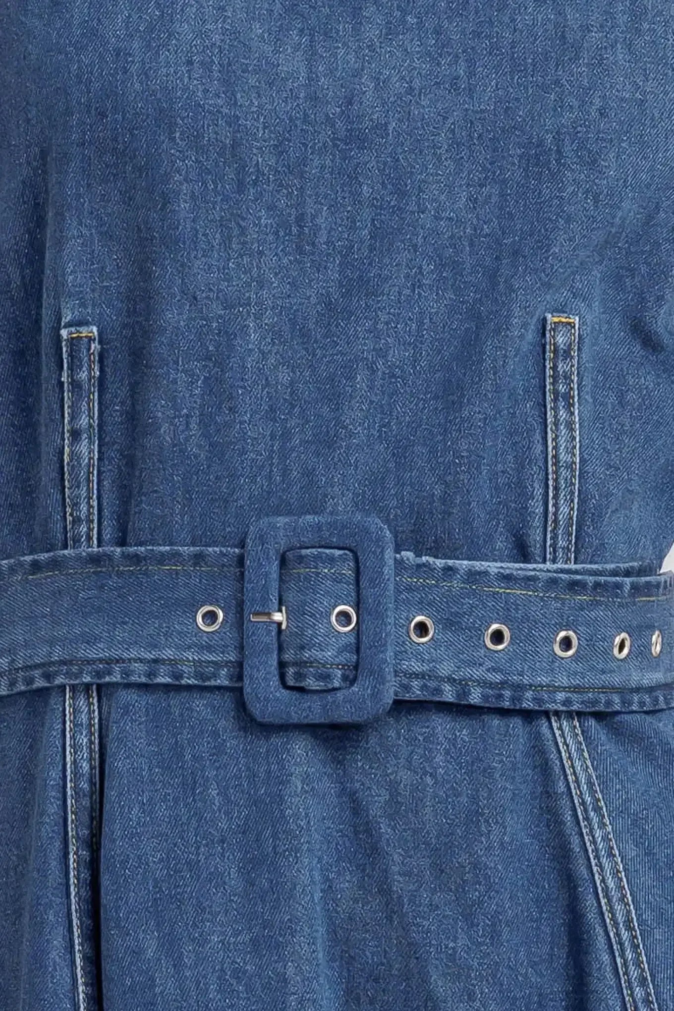 POET’S MUSE DENIM MIDI DRESS