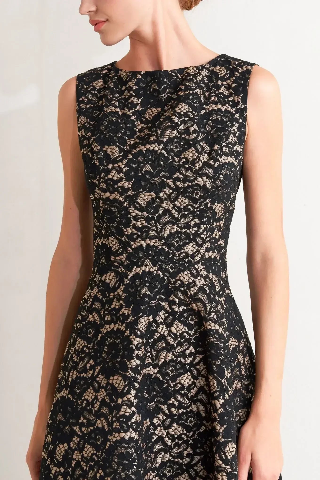 NIGHTFALL CHIC LACE MIDI DRESS - FINAL SALE