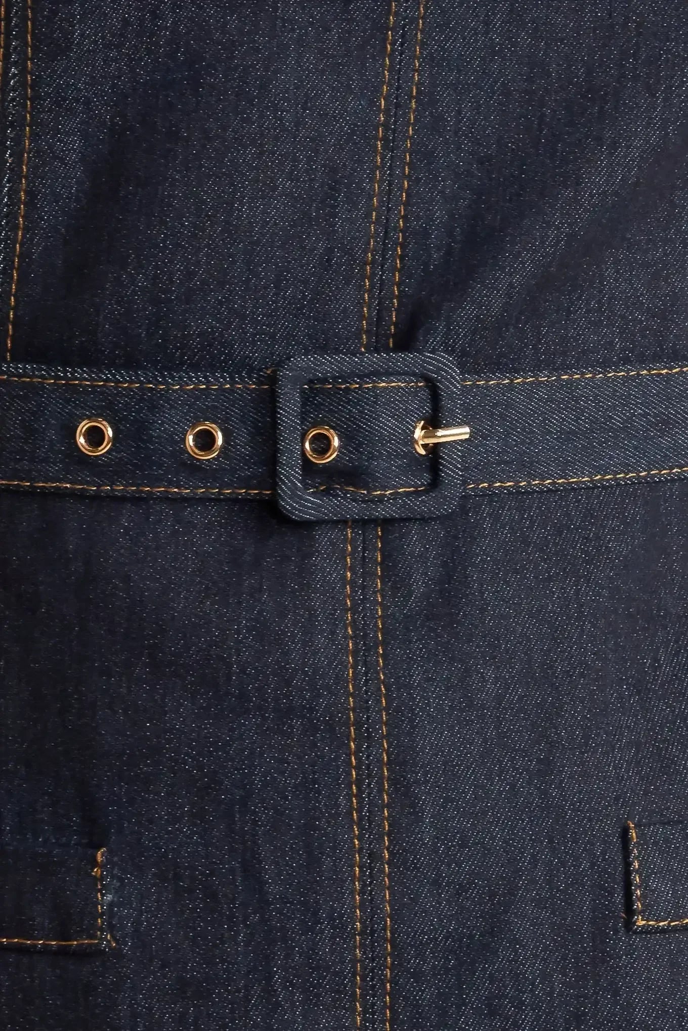 MODERN DARK DENIM MIDI DRESS