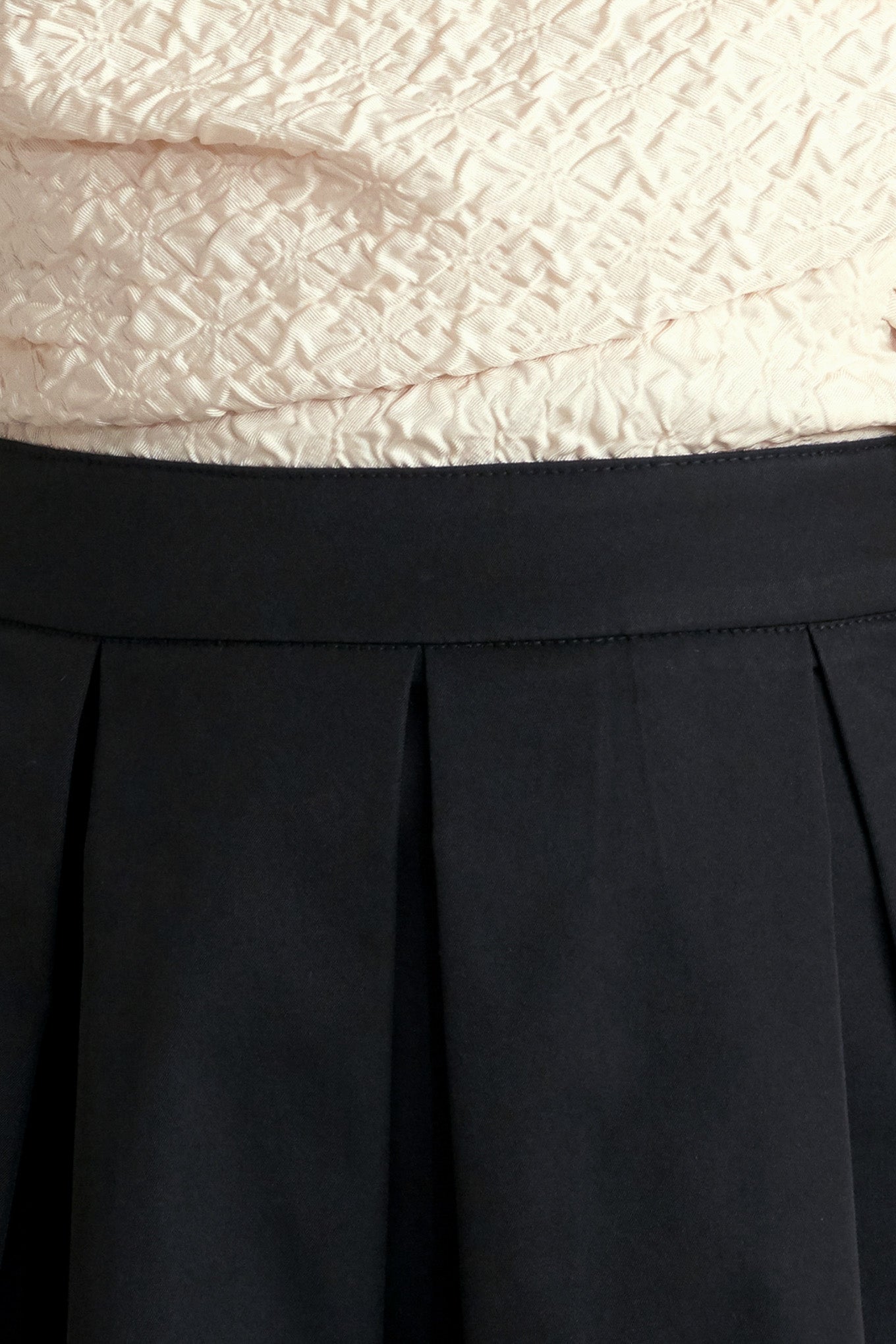 MONO BALLET BLACK & CREAM STRAPLESS MIDI DRESS