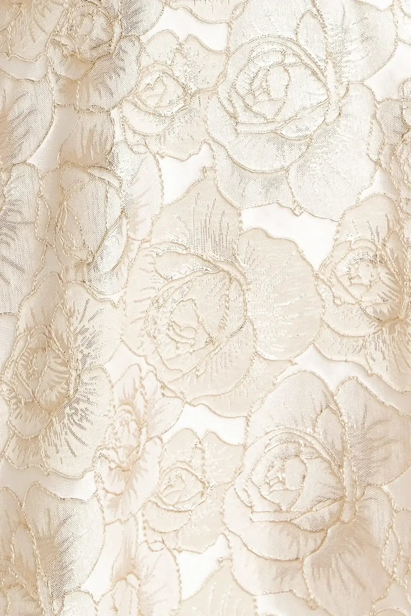 Beige floral dress against