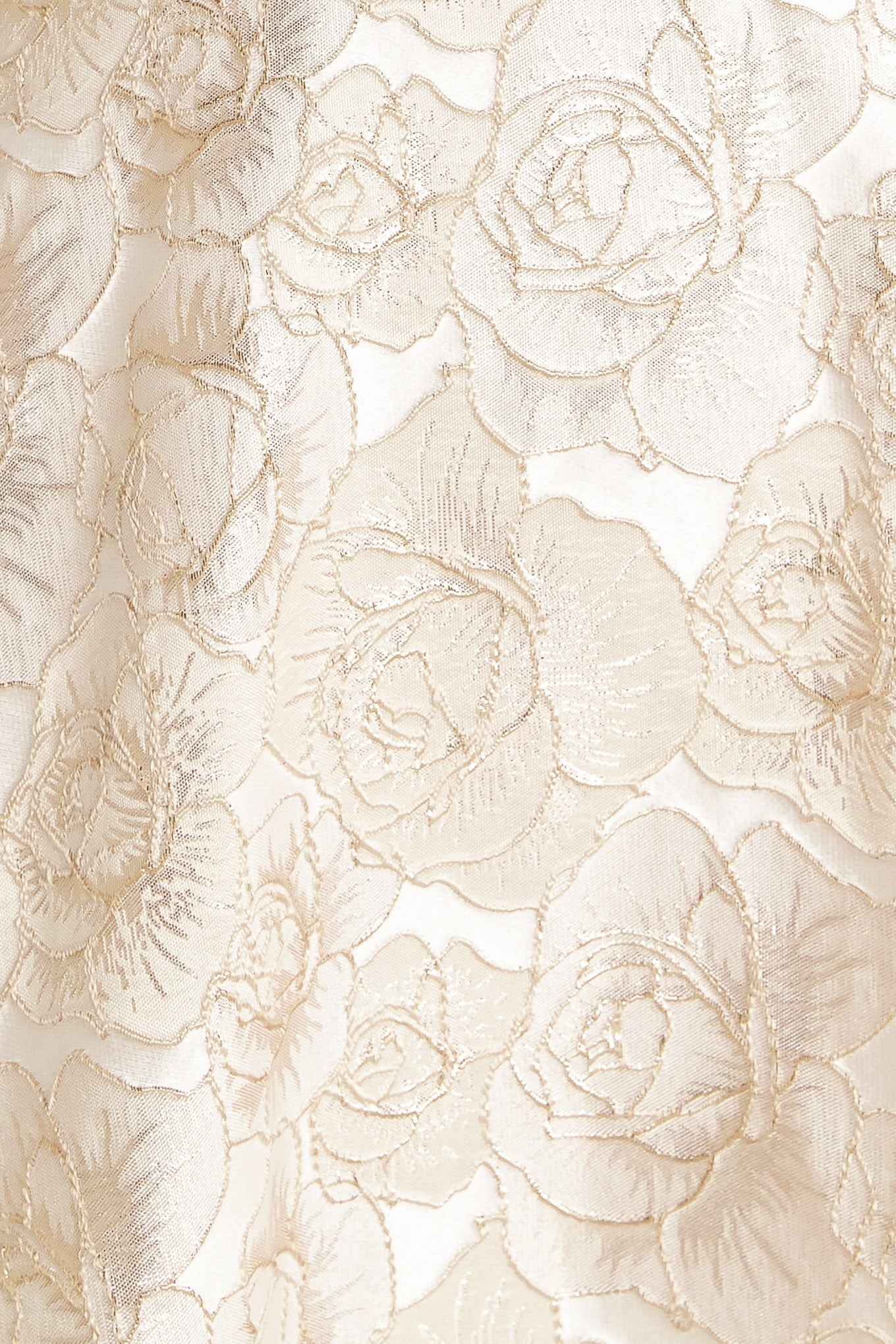 Beige floral dress against