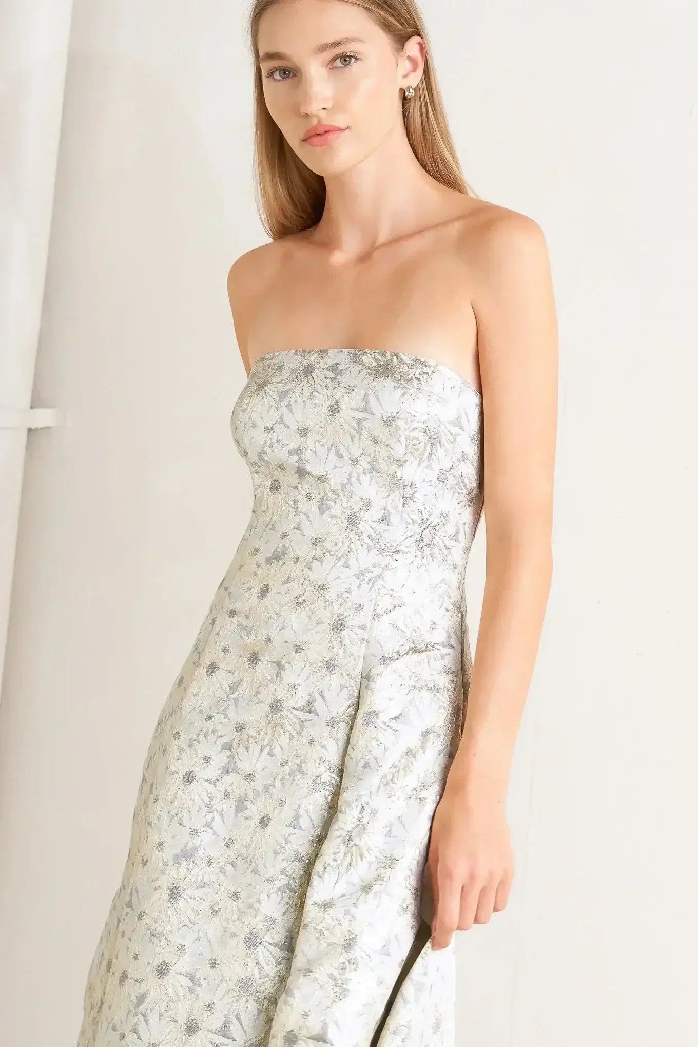 Strapless floral dress