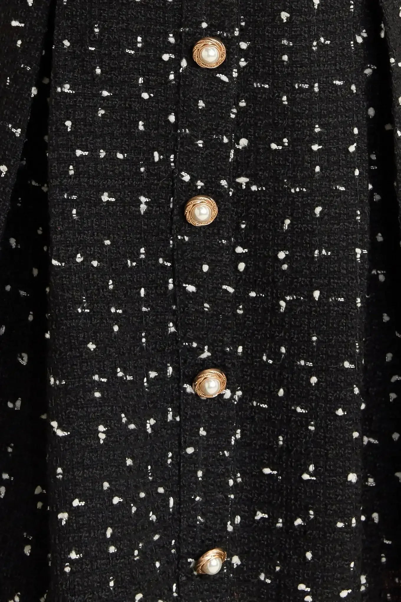 Black dress with white patterns