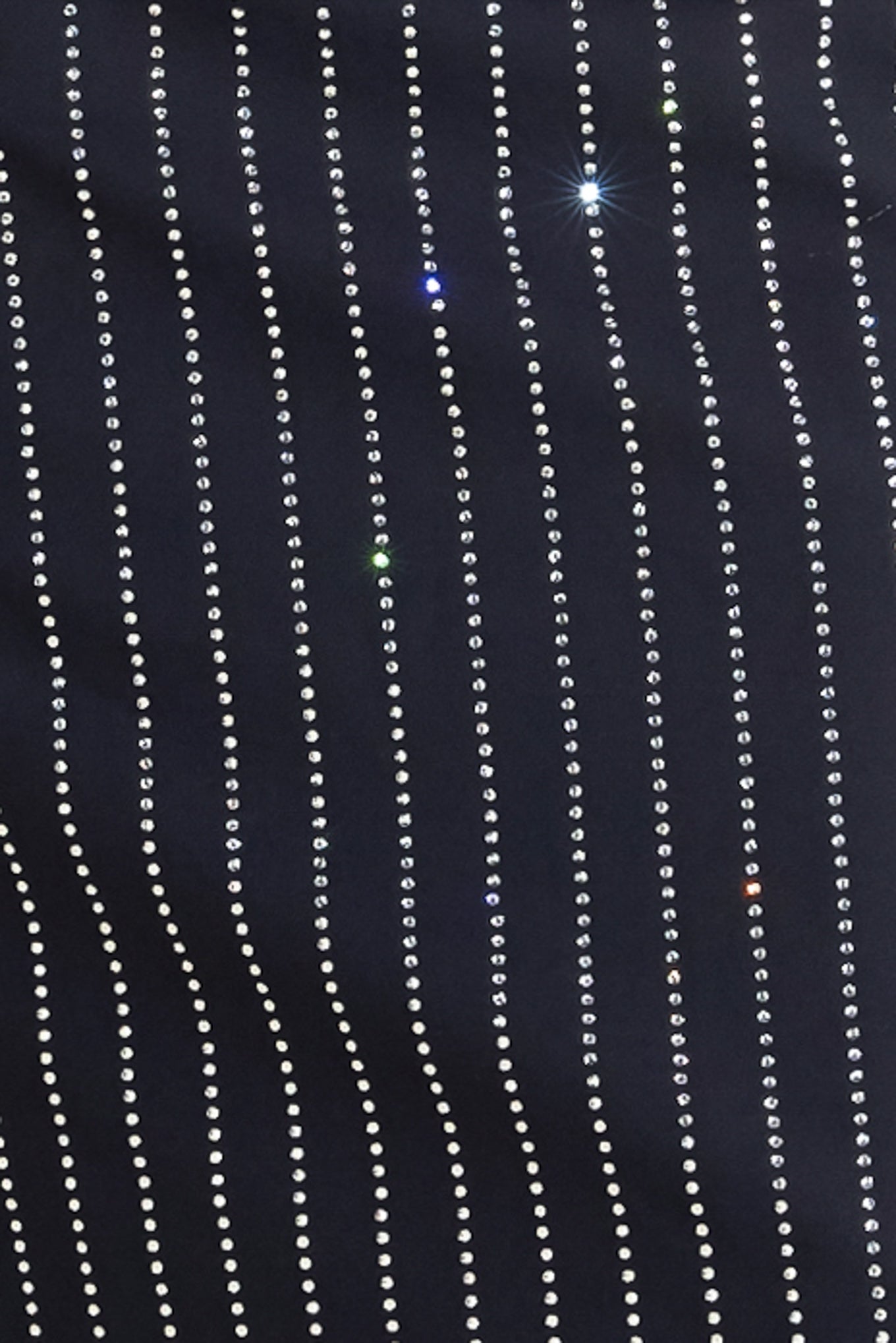 VERTICAL MICRO CRYSTAL NAVY MIDI DRESS