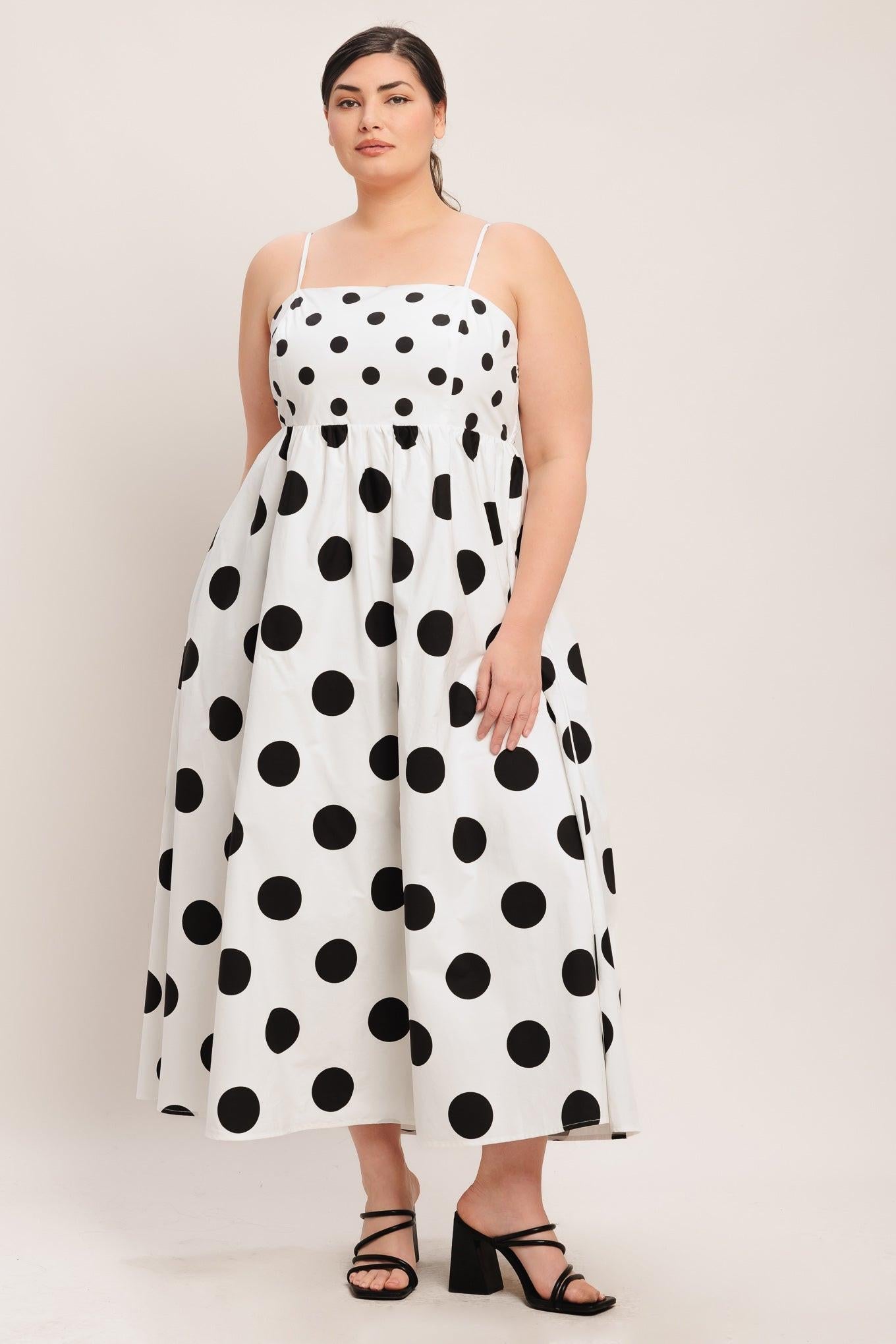 DOLCE VITA POLKA DOT MIDI DRESS