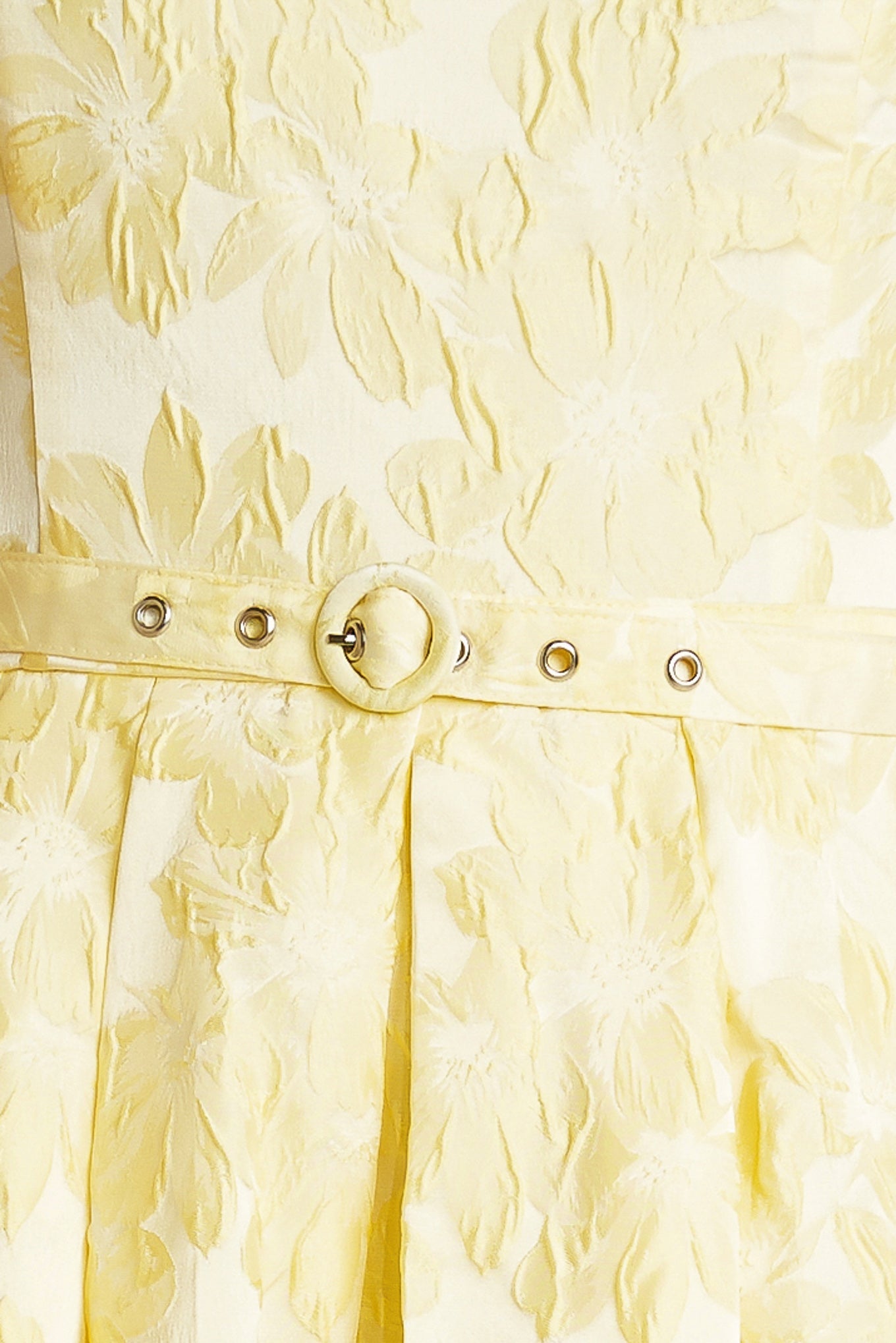 BUTTERCUP BLOOM LEMON YELLOW MIDI DRESS