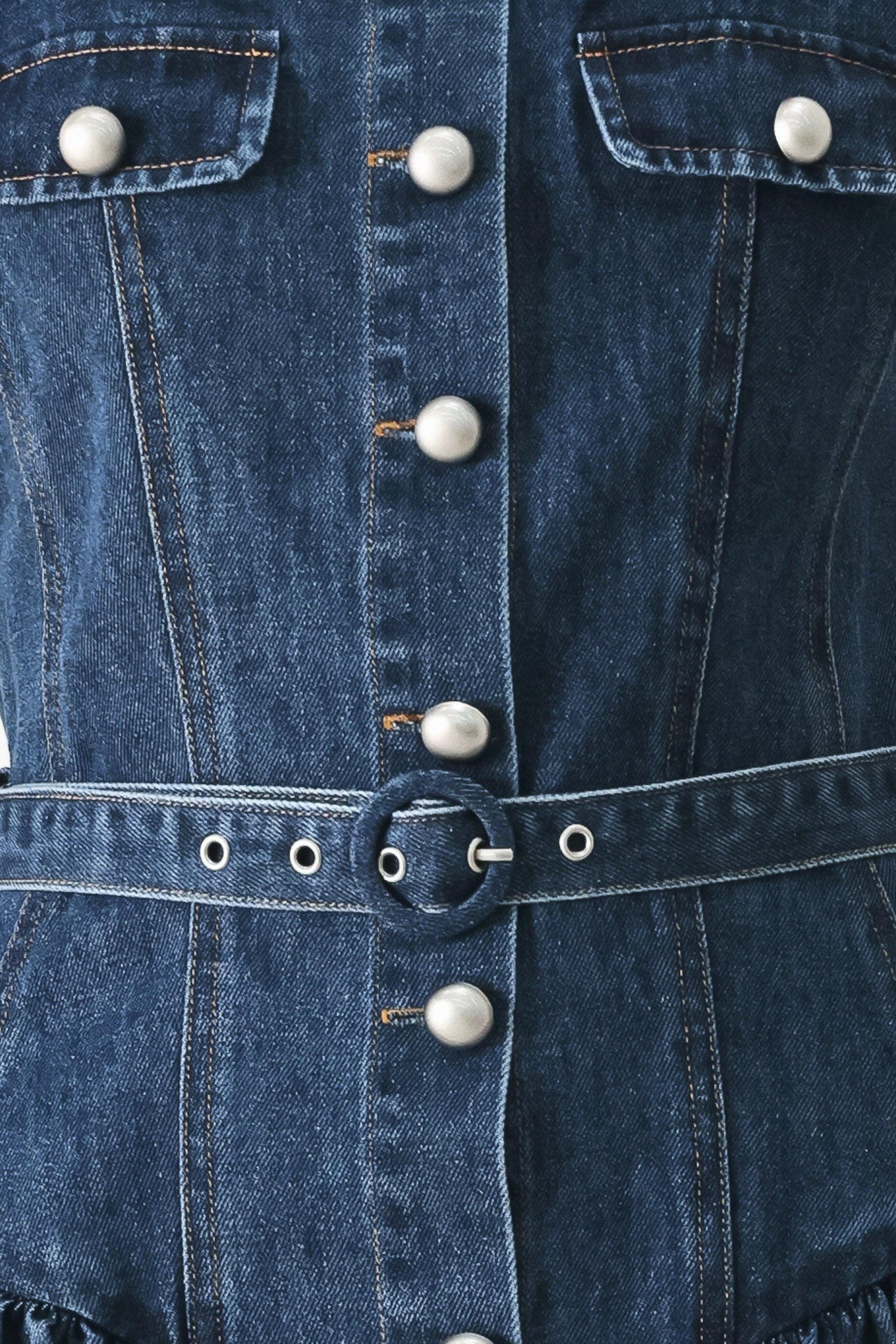 BABY BLUE LOVE DENIM MINI DRESS