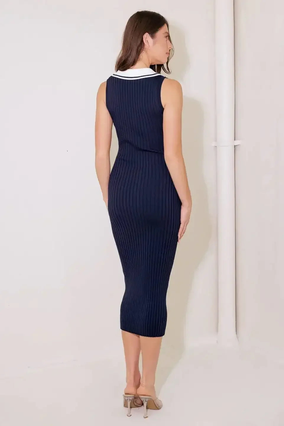 COASTAL CLASSIC SWEATER DRESS - NAVY