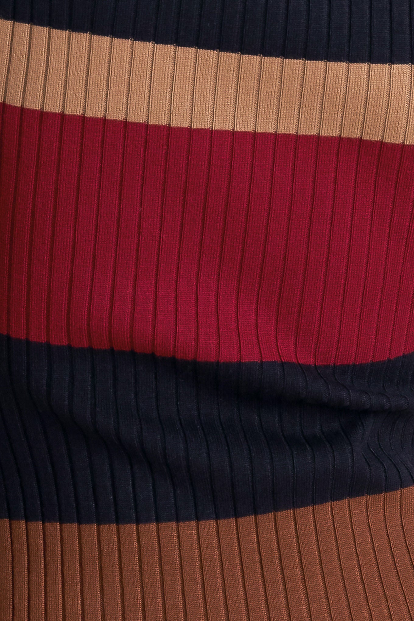 BLACK & BURGUNDY COLOR BLOCKED MIDI SWEATER DRESS