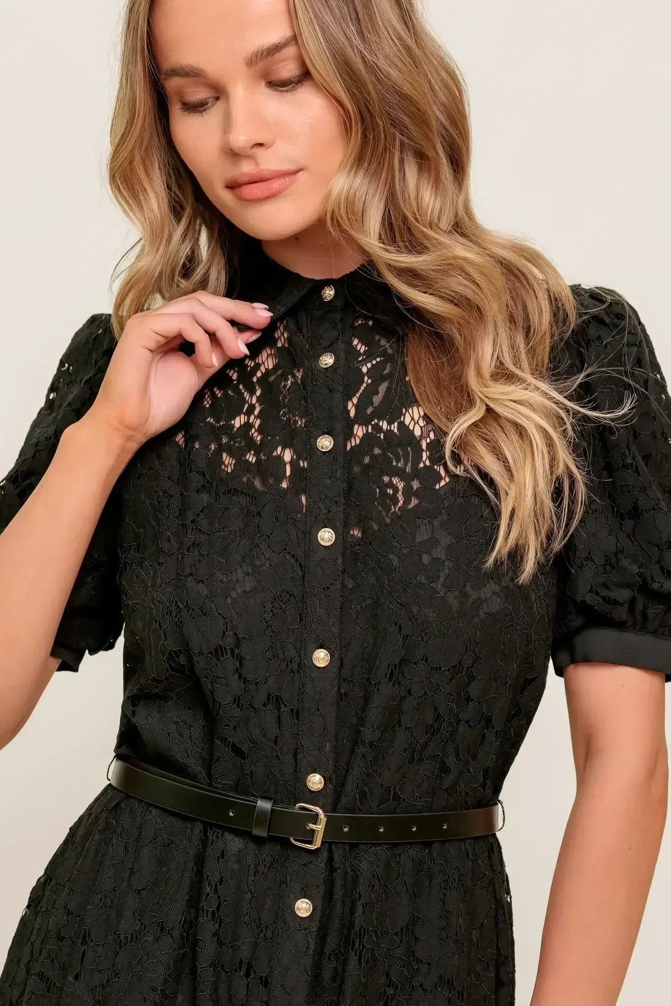 LUKA LACE SHIRT DRESS