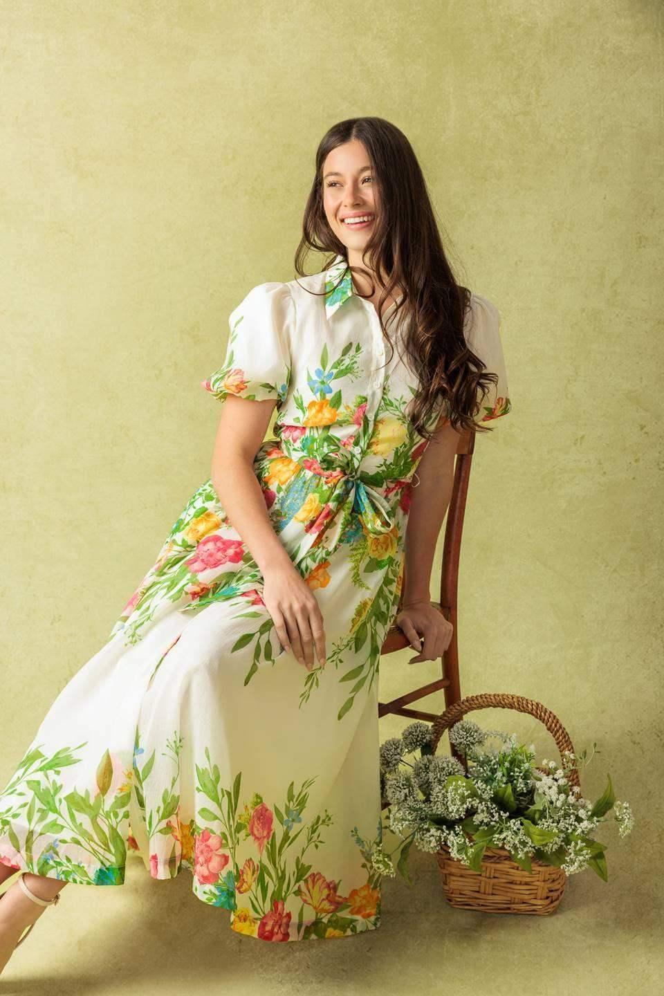 MUCH TO DO - FLOWER PRINT MIDI DRESS