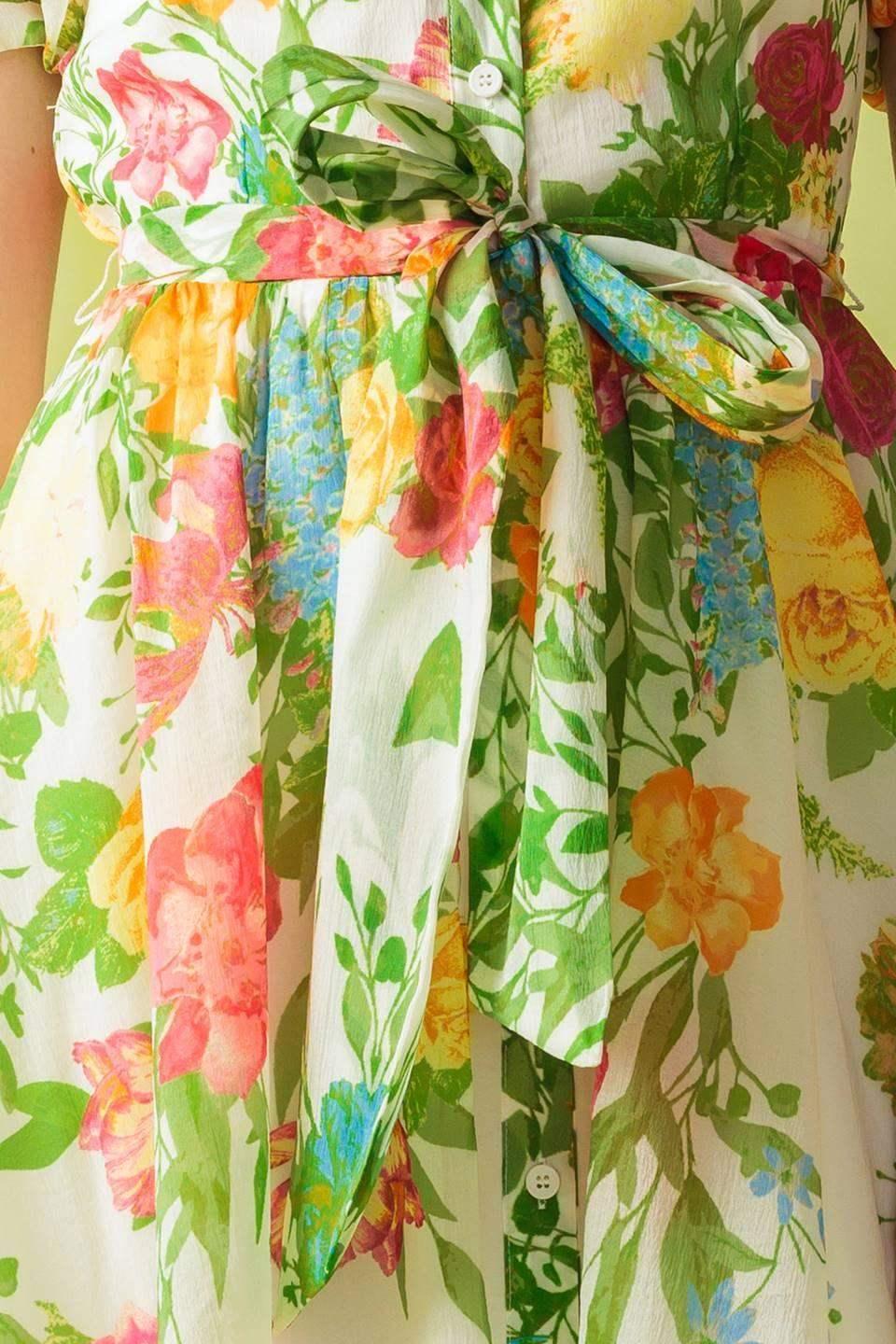 MUCH TO DO - FLOWER PRINT MIDI DRESS