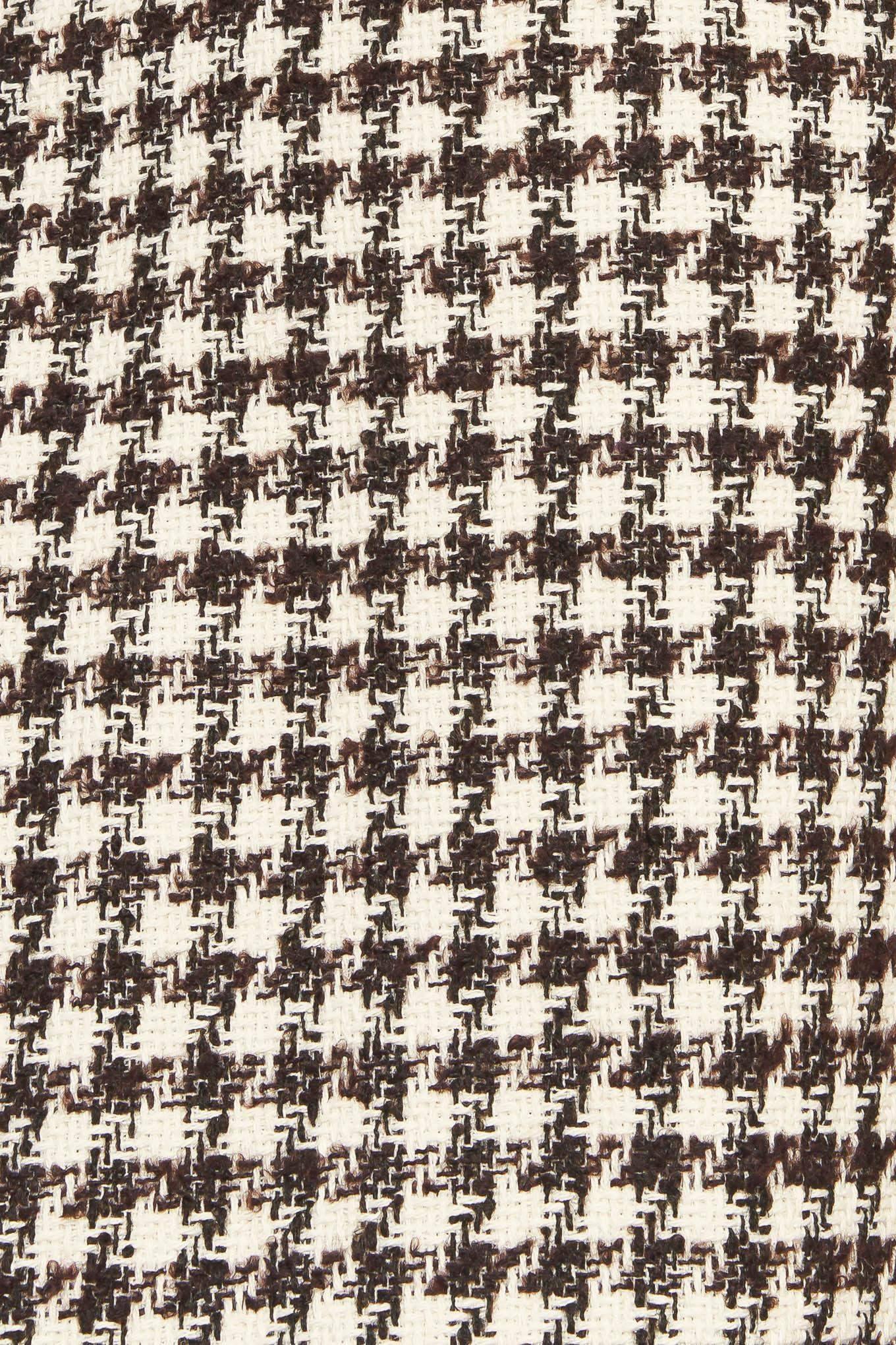 ELEGANT CHECK BROWN TWEED MINI DRESS - FINAL SALE