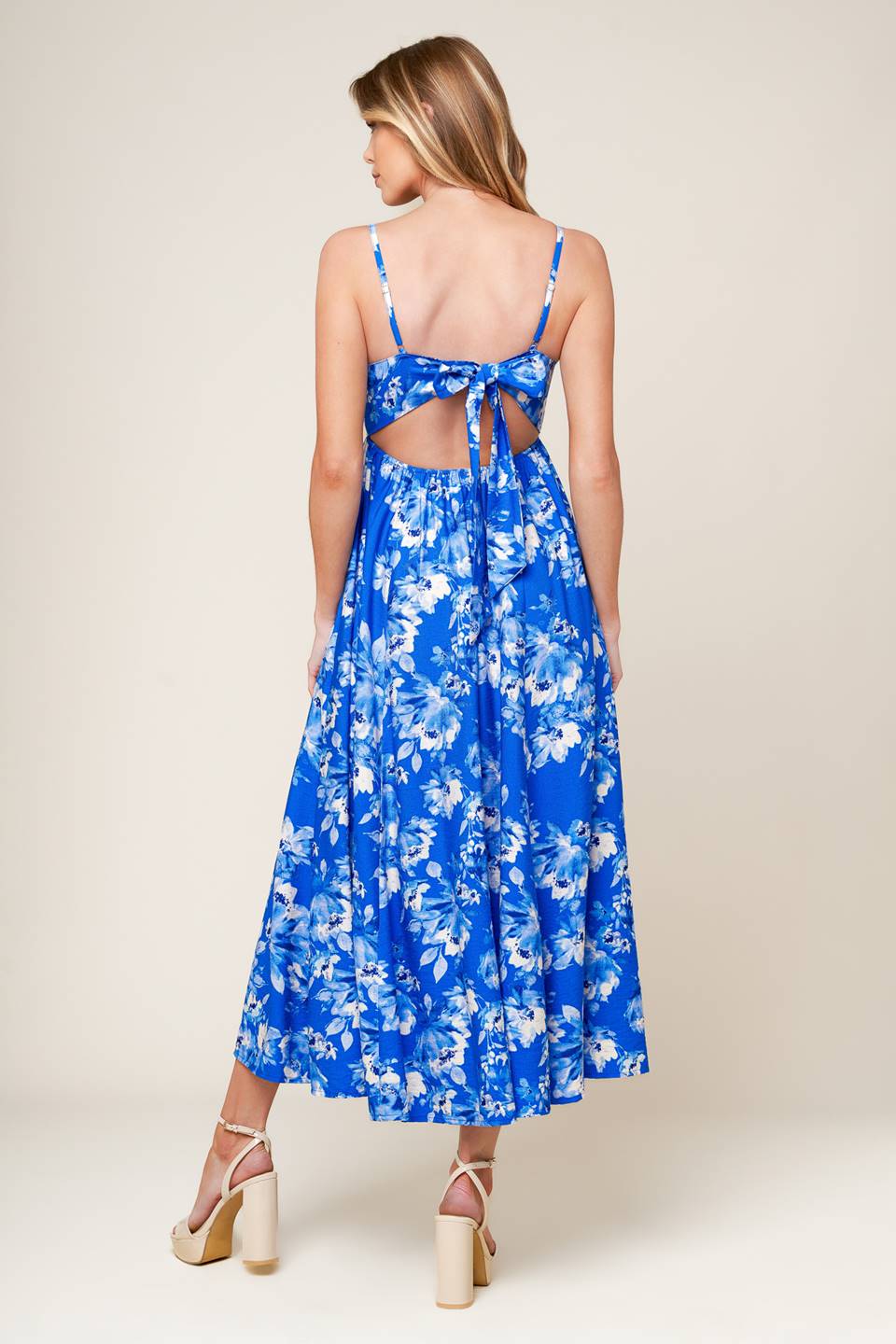 ENGLISH GARDEN MIDI DRESS - BLUE