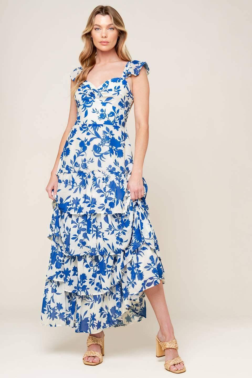 BLUEBELL MEADOWS - FLORAL MAXI DRESS