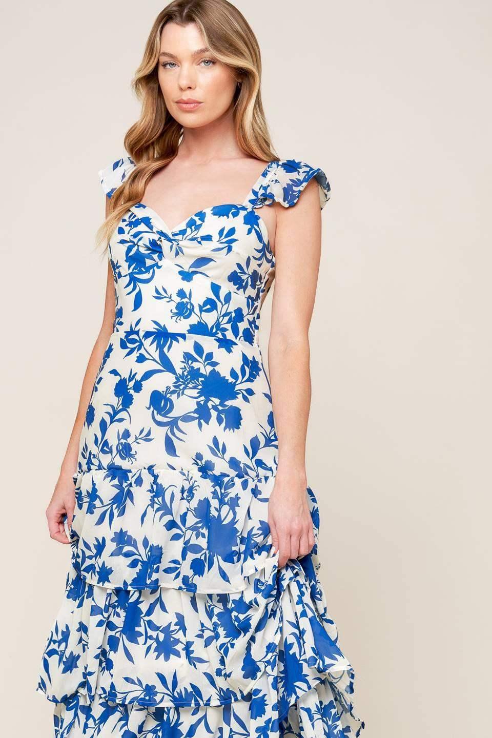 BLUEBELL MEADOWS - FLORAL MAXI DRESS