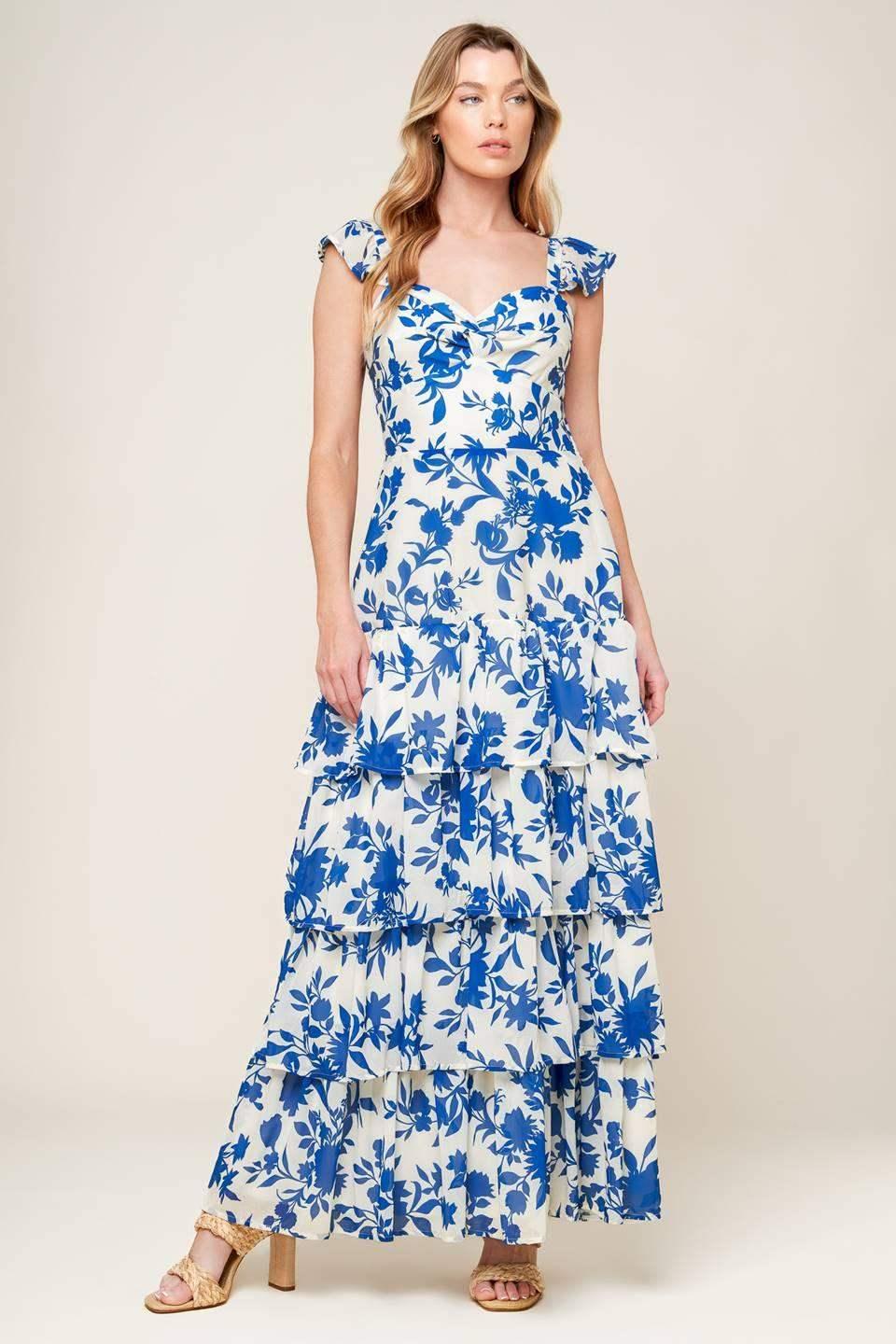 BLUEBELL MEADOWS - FLORAL MAXI DRESS