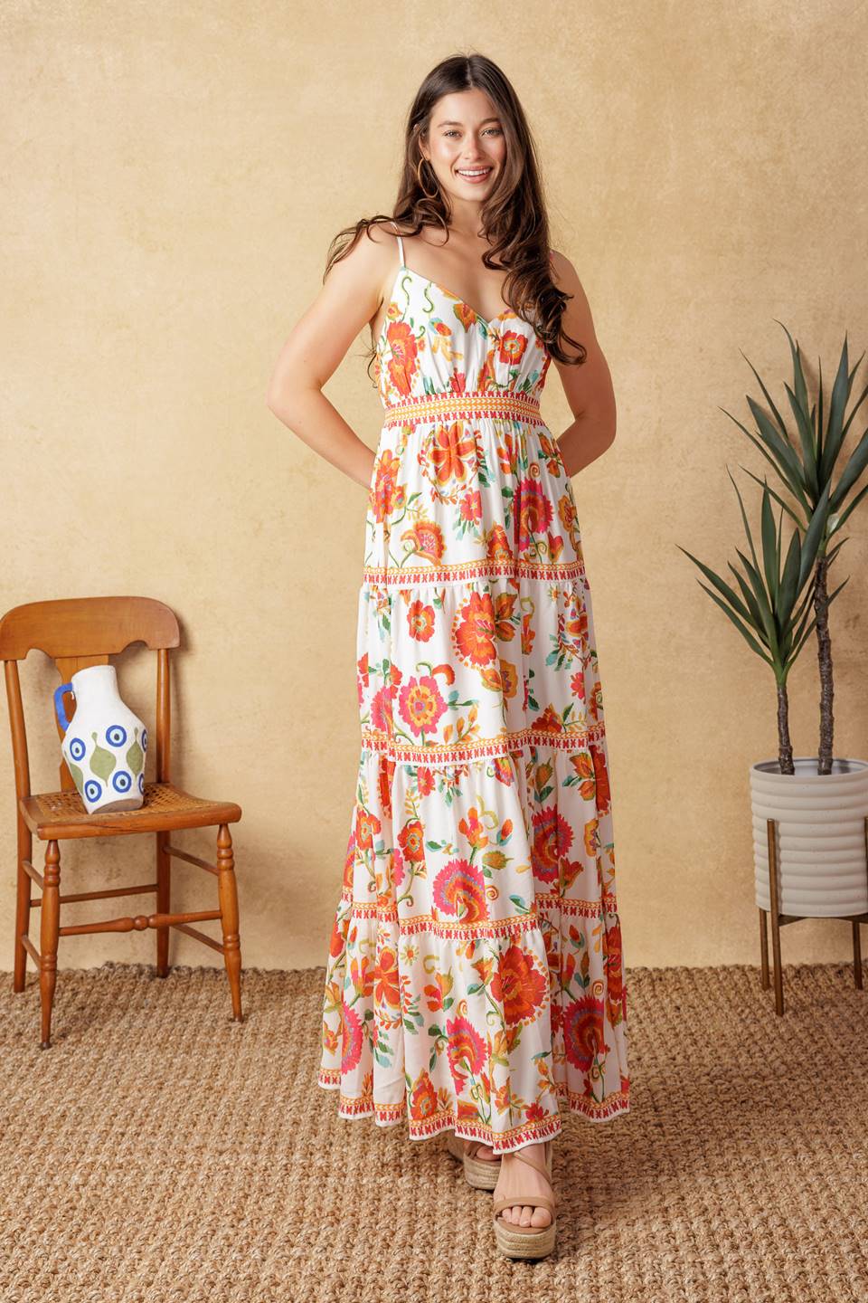 SUMMER SANGRIA MAXI DRESS - RED