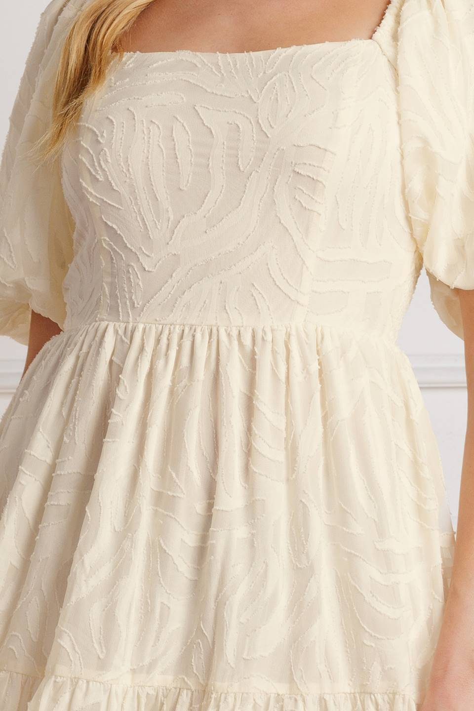 BRISK ADVENTURES EMBROIDERED MIDI DRESS - CREAM